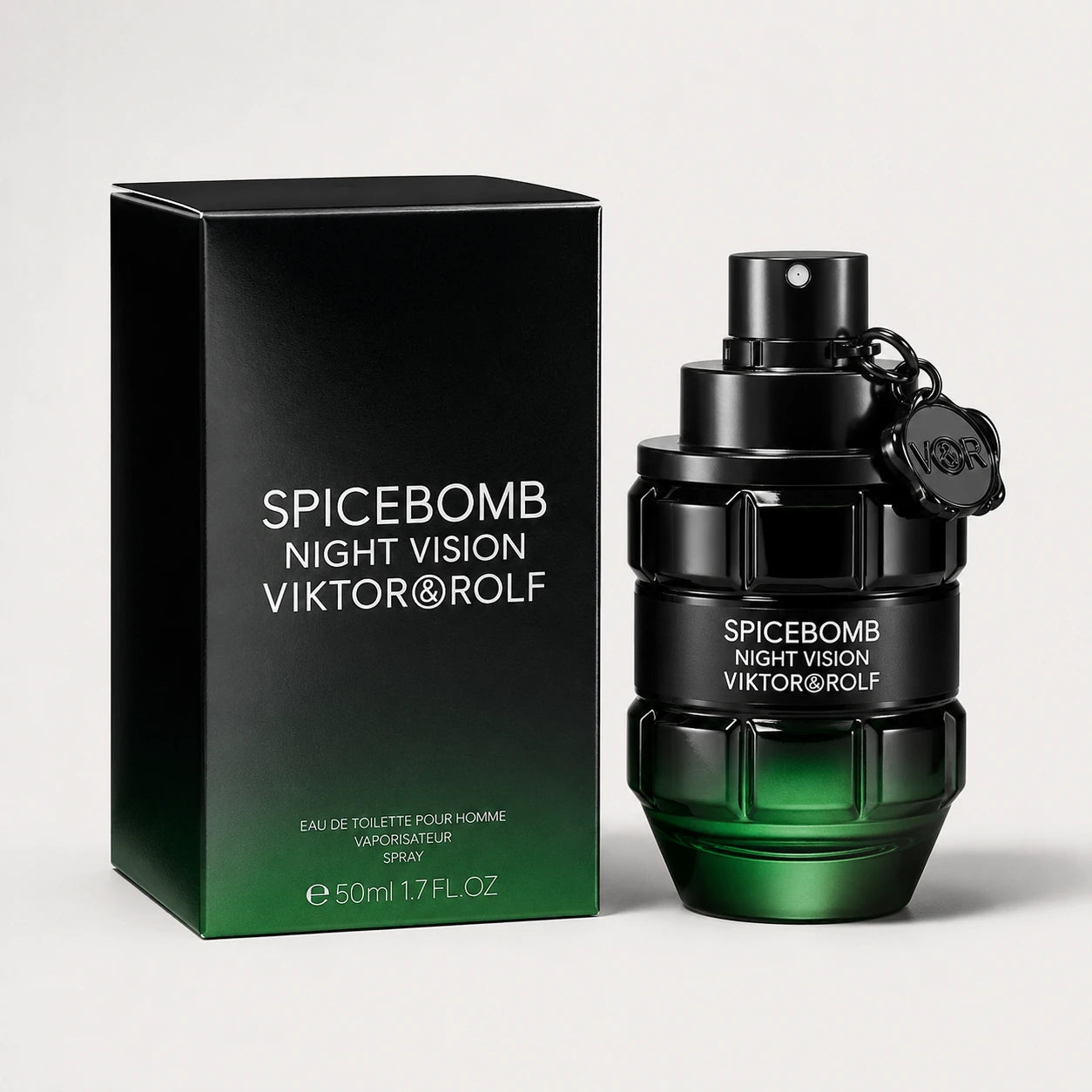 Viktor & Rolf Spicebomb Night Vision EDT 50ml for men clean product image showing original 50ml bottle and box at Gadgets Online NZ.