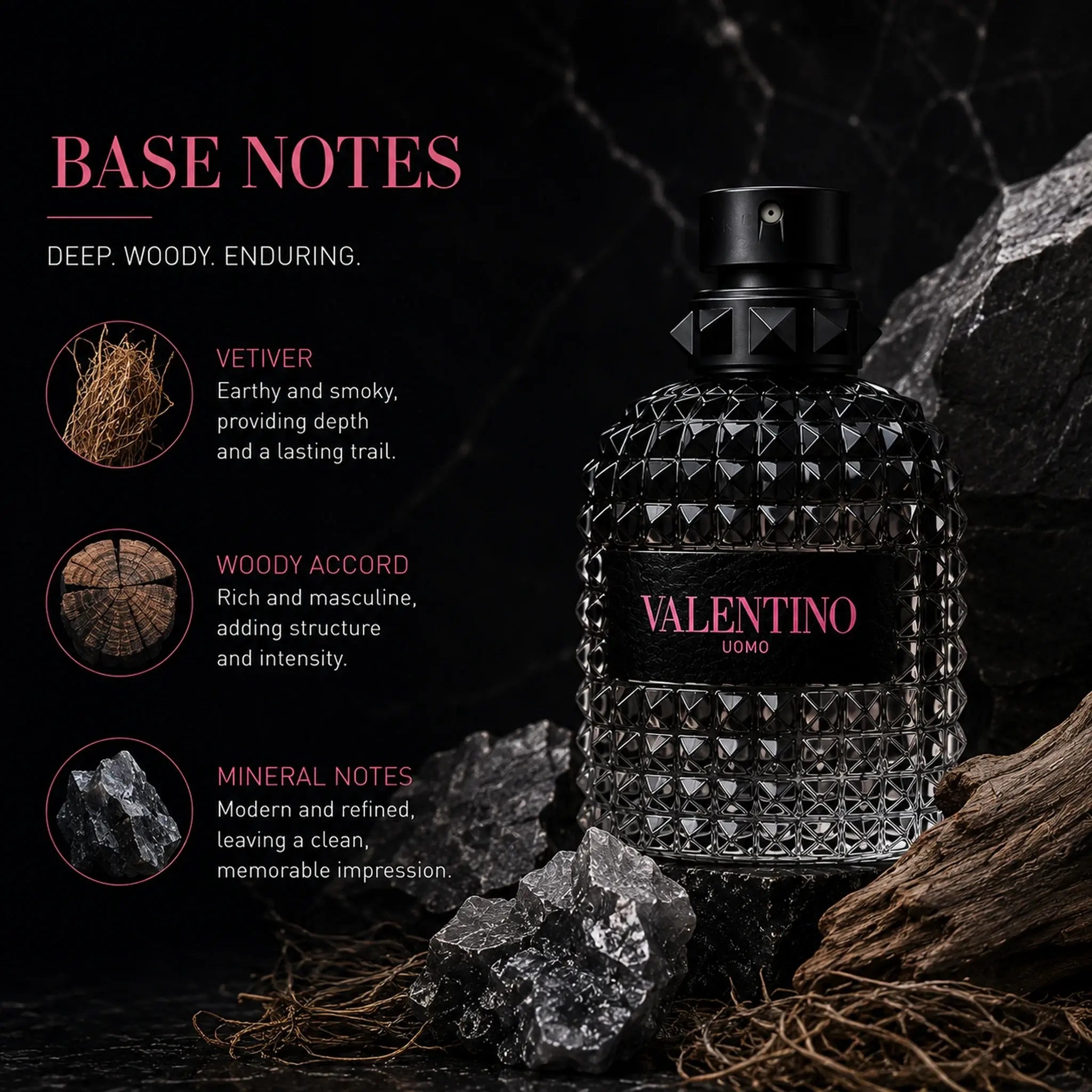 Valentino Uomo Born In Roma EDT Men vetiver woody mineral base notes image at Gadgets Online NZ