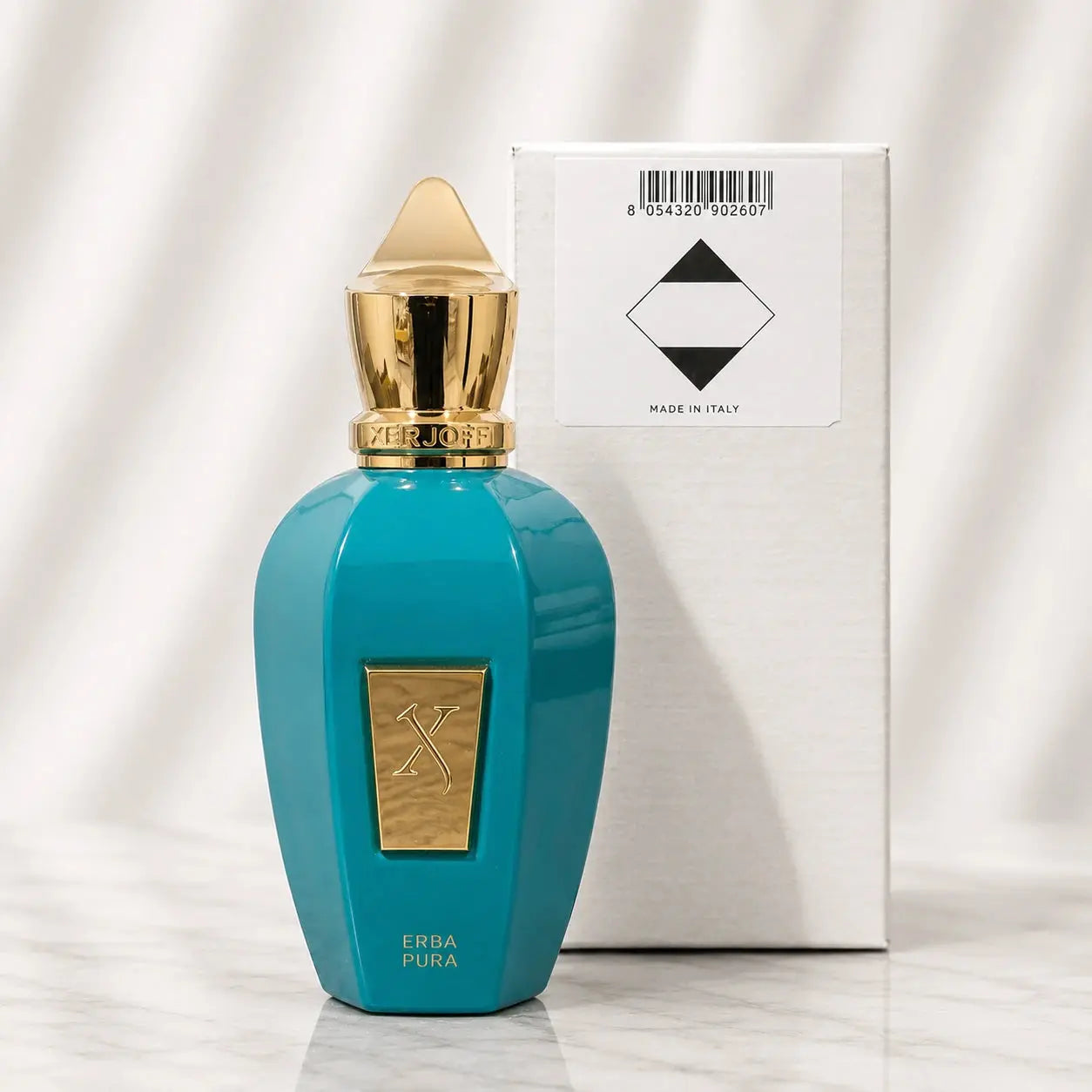 Xerjoff Erba Pura EDP 100ml tester bottle with gold cap and plain tester box