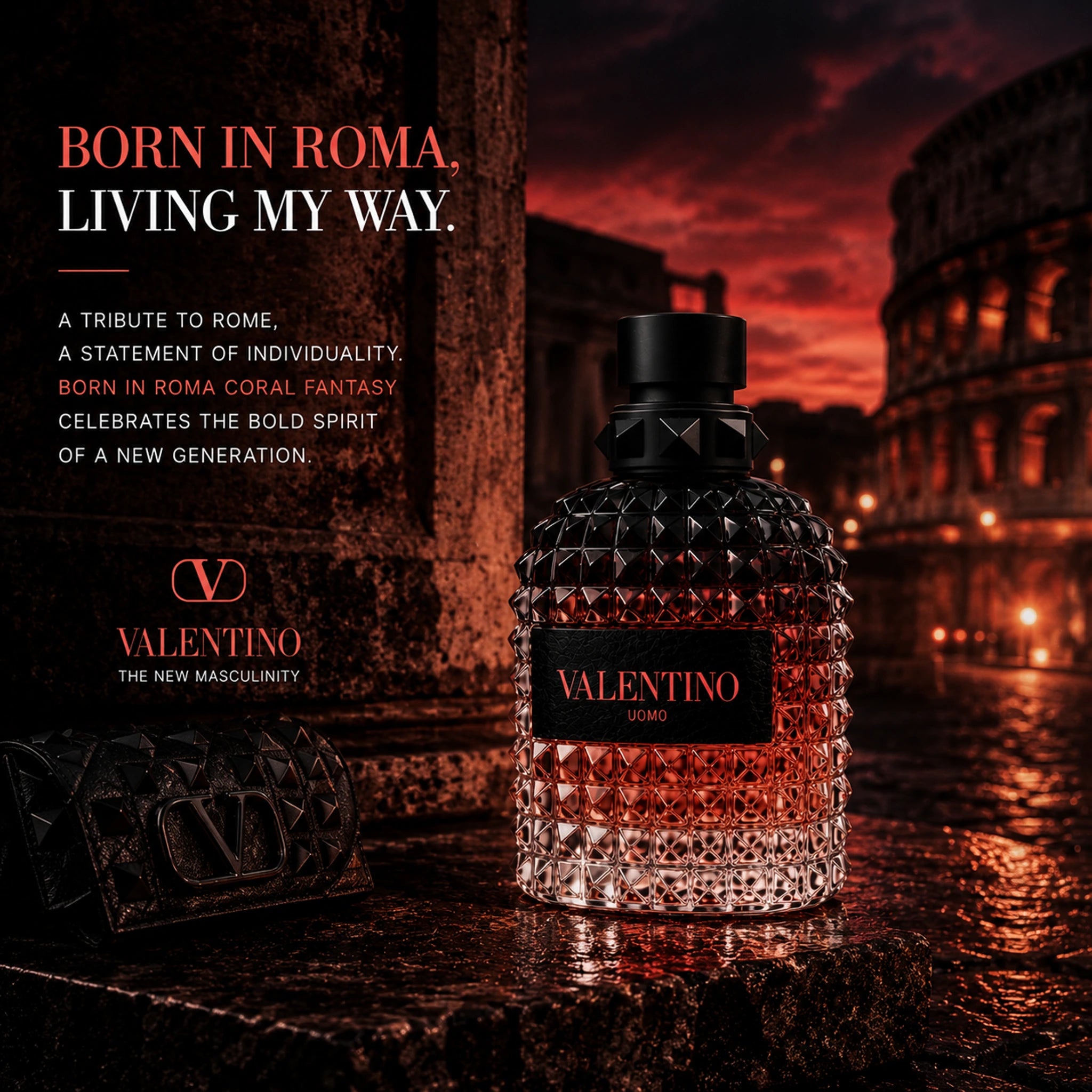 Valentino Uomo Born In Roma Coral Fantasy Rome nightlife Valentino heritage image at Gadgets Online NZ