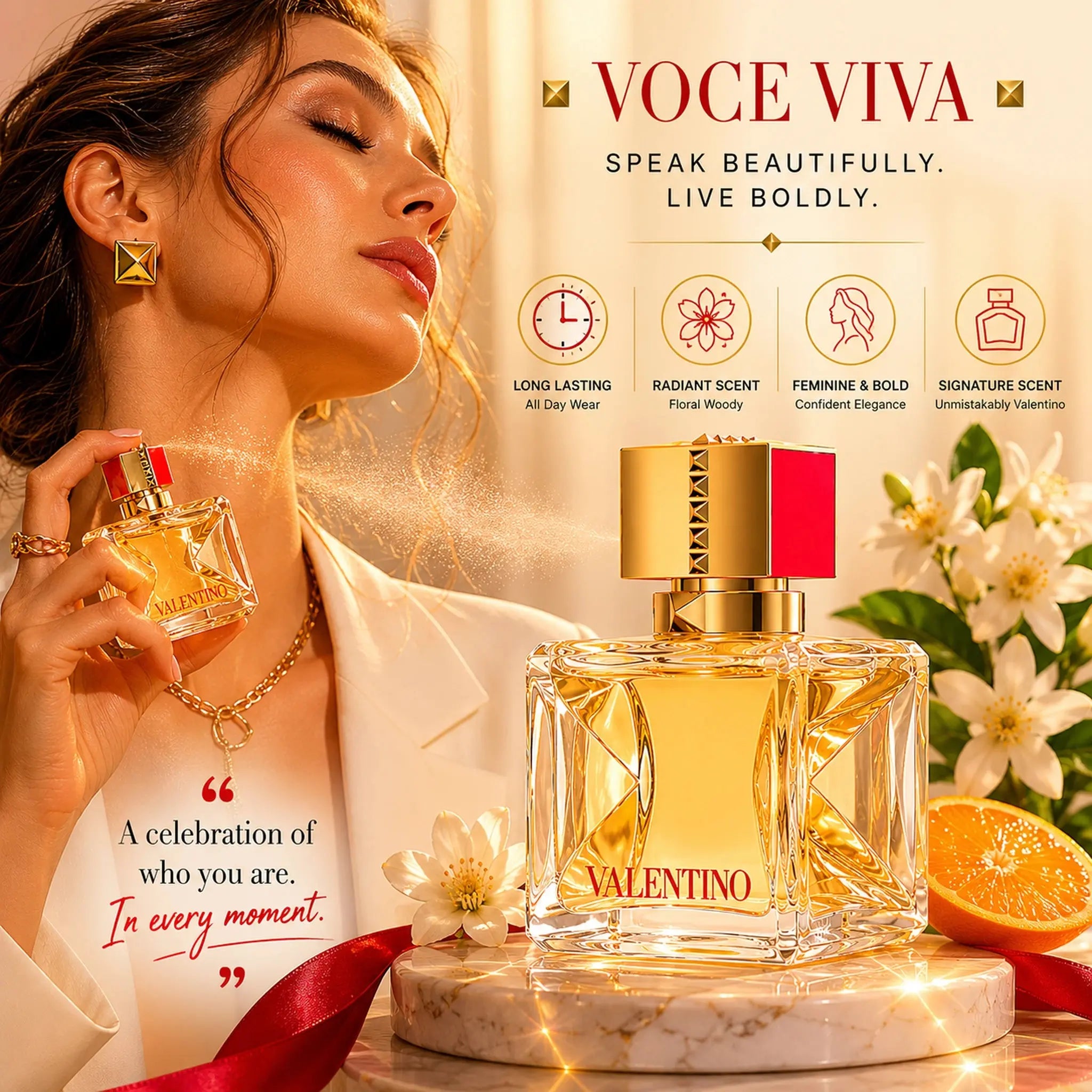 Valentino Voce Viva 50ml EDP Women modern woman lifestyle perfume image at Gadgets Online NZ