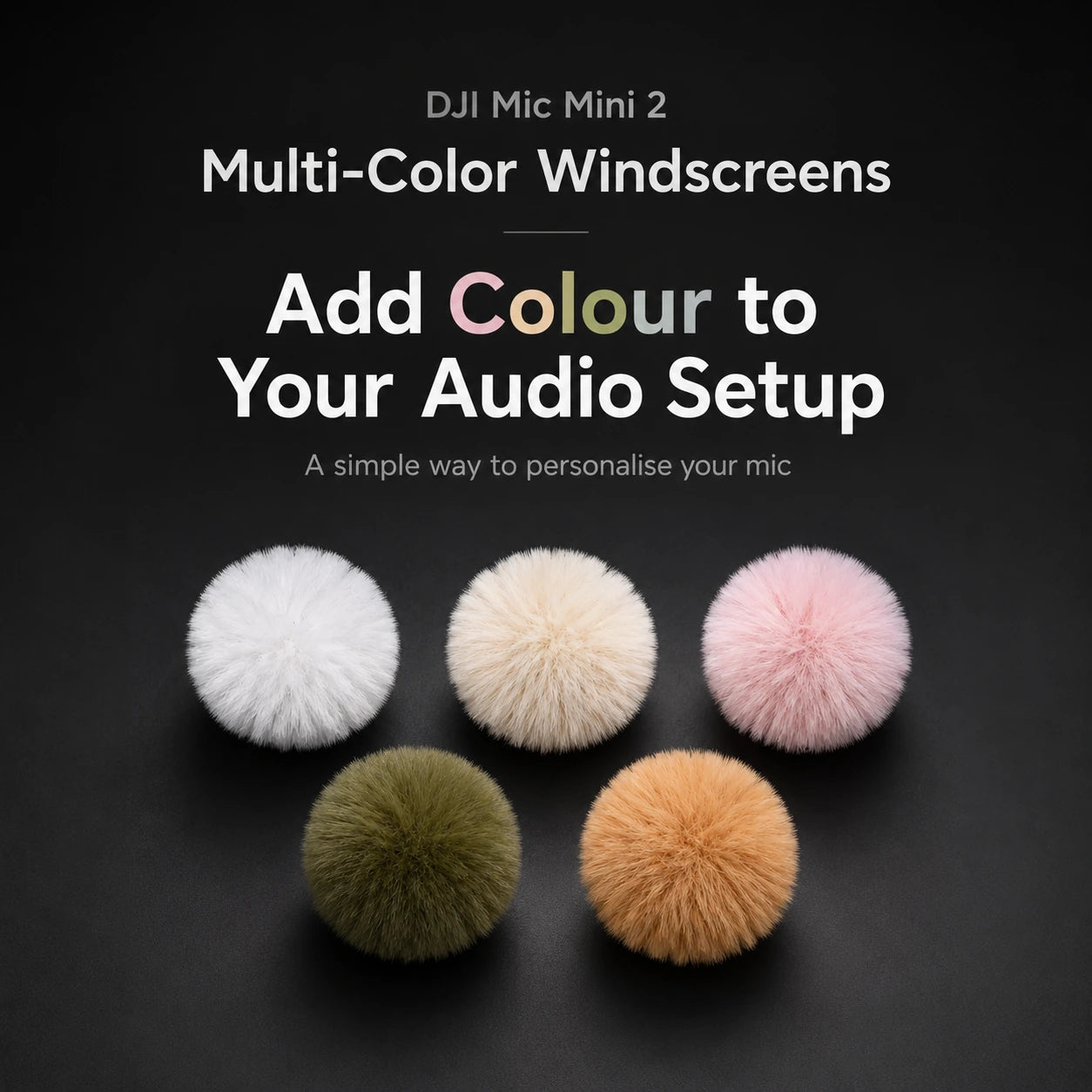 DJI Mic Mini 2 Multi-Color Windscreens