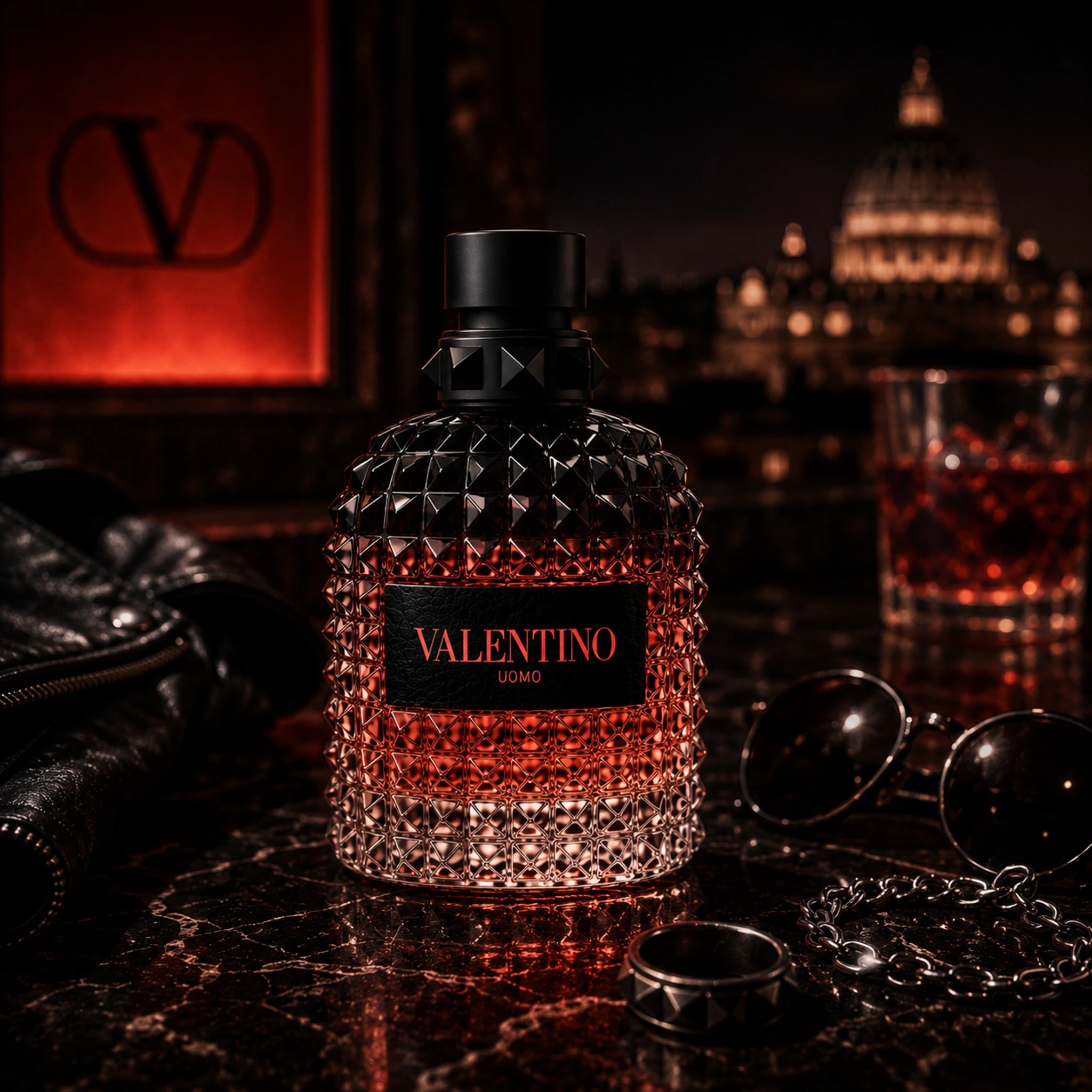 Valentino Uomo Born In Roma Coral Fantasy evening mood luxury still life image at Gadgets Online NZ