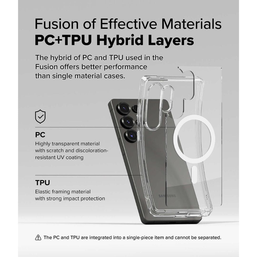 Samsung Galaxy S25 Ultra Case – Crystal Clear Hybrid Protection with Magnetic Ring in Auckland