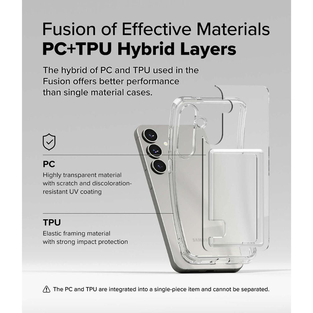 Protective case with card holder for Galaxy S25 Plus – Shockproof & scratch-resistant with Dual Hybrid Layers