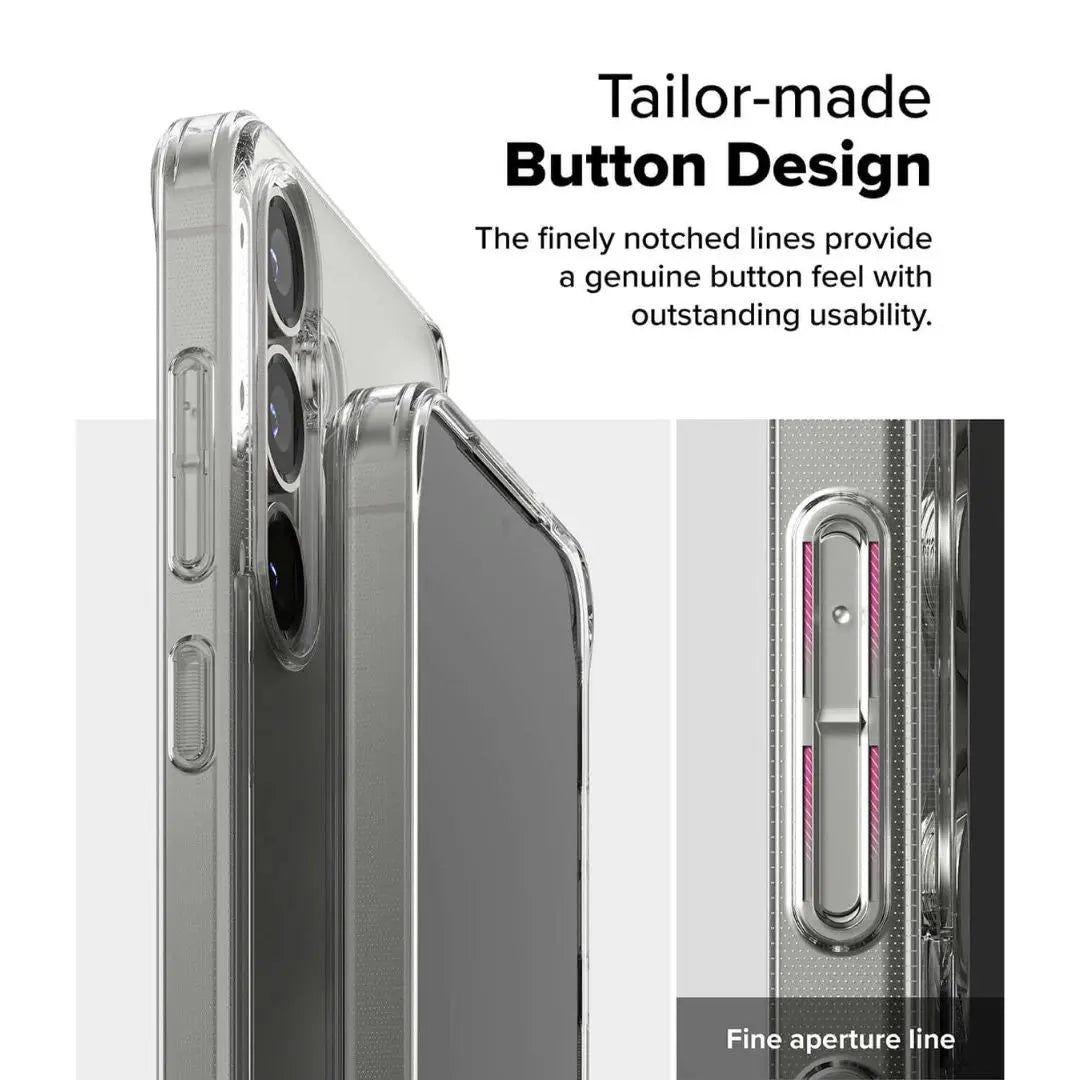 Samsung Galaxy S25 Plus matte clear case – Built-in strap holes for extra security