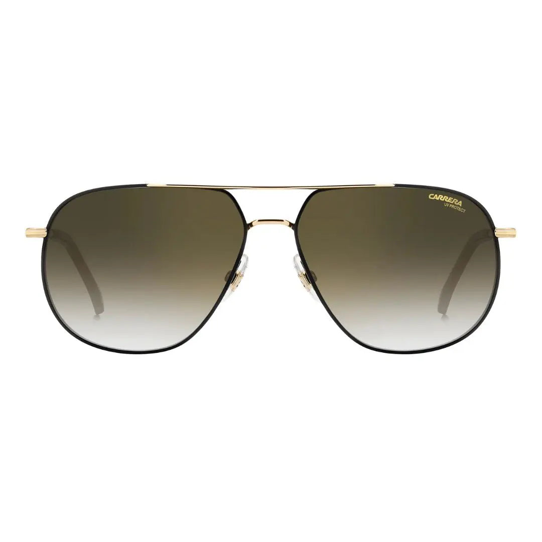 Carrera 363/S men's navigator sunglasses with gold frame and gradient lenses on a white background