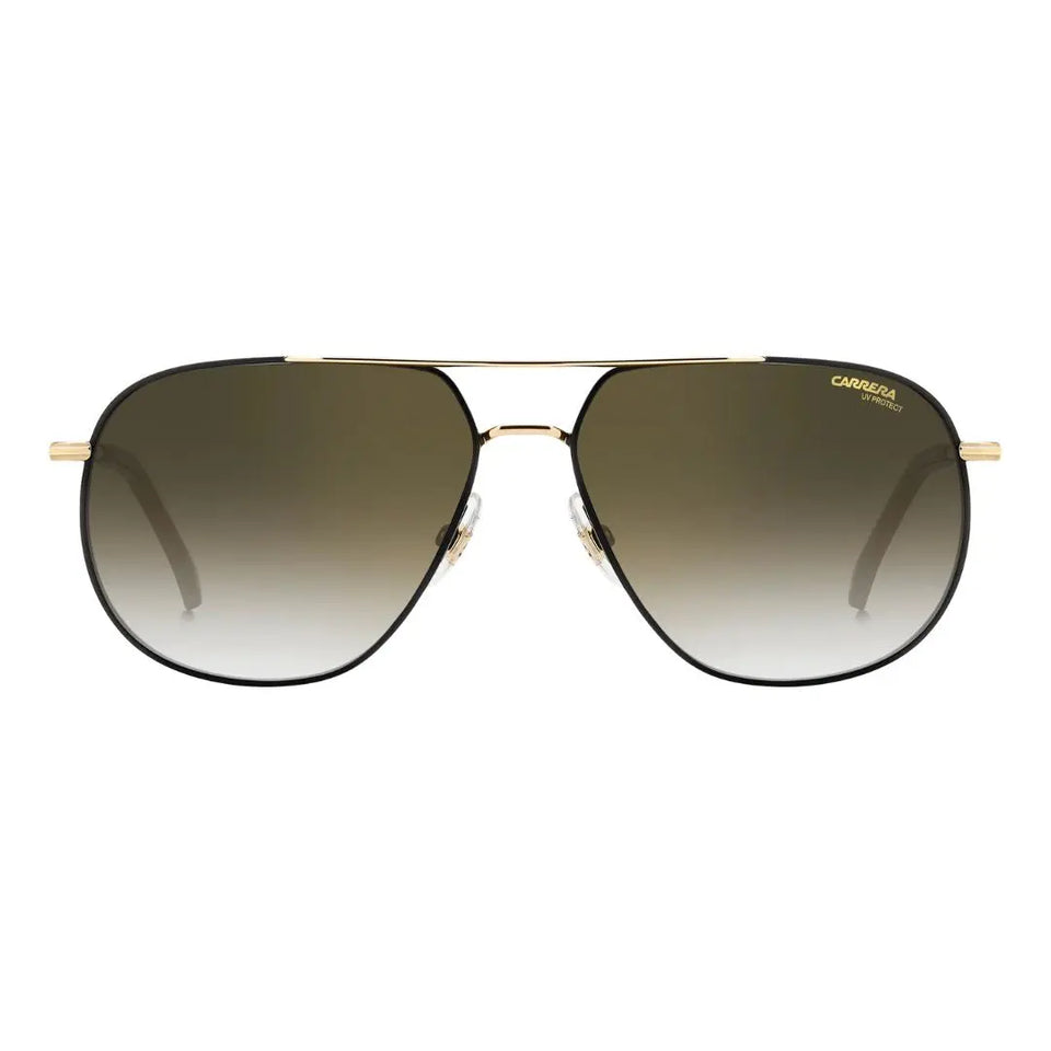 Carrera 363/S men's navigator sunglasses with gold frame and gradient lenses on a white background