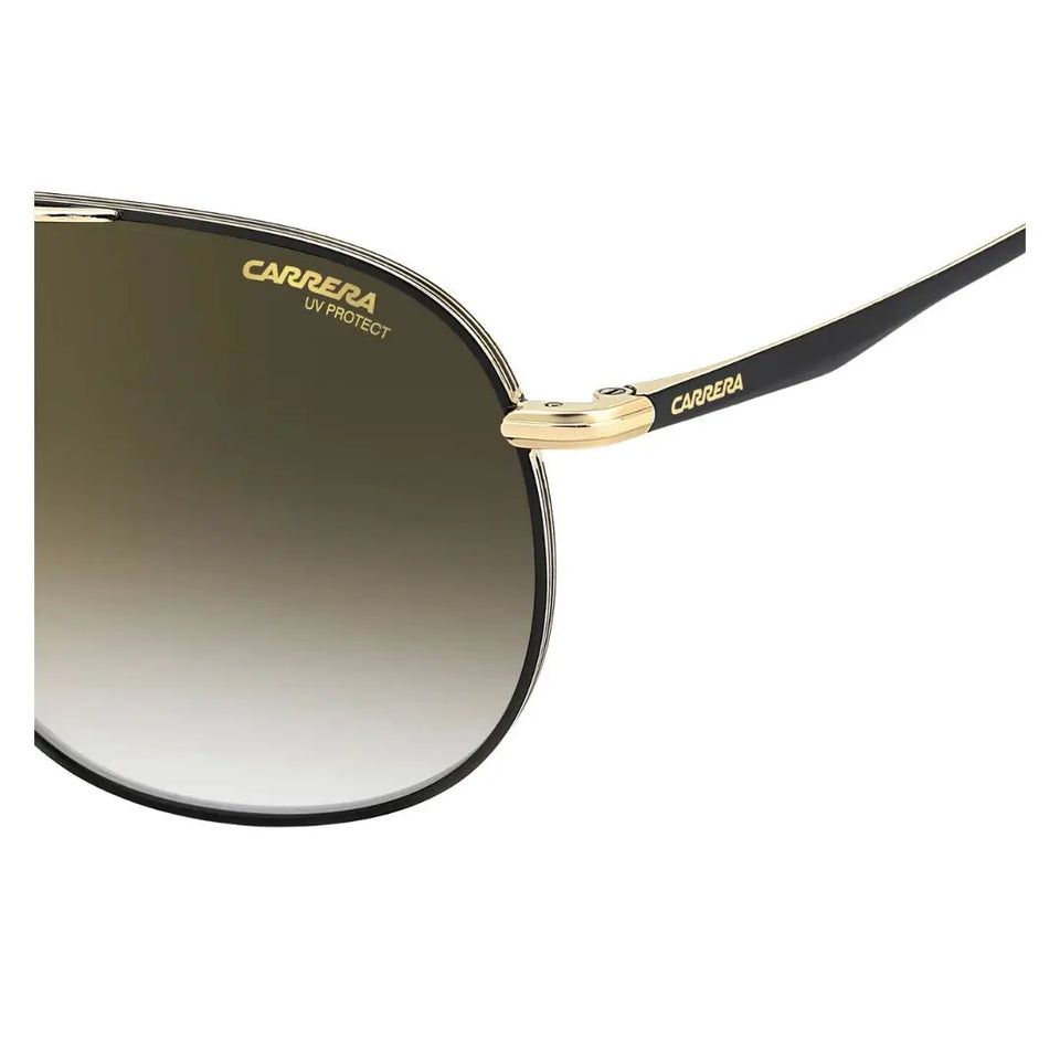 Carrera 363/S men's navigator sunglasses with gold frame and gradient lens on a white background