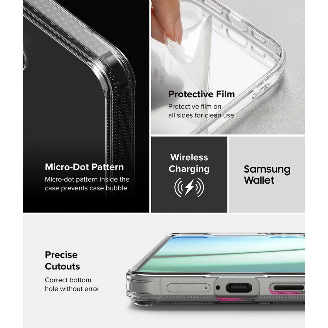 Ringke Fusion Matte Clear Case for Galaxy S25 | Slim & Protective Wireless Charging Samsung Wallet