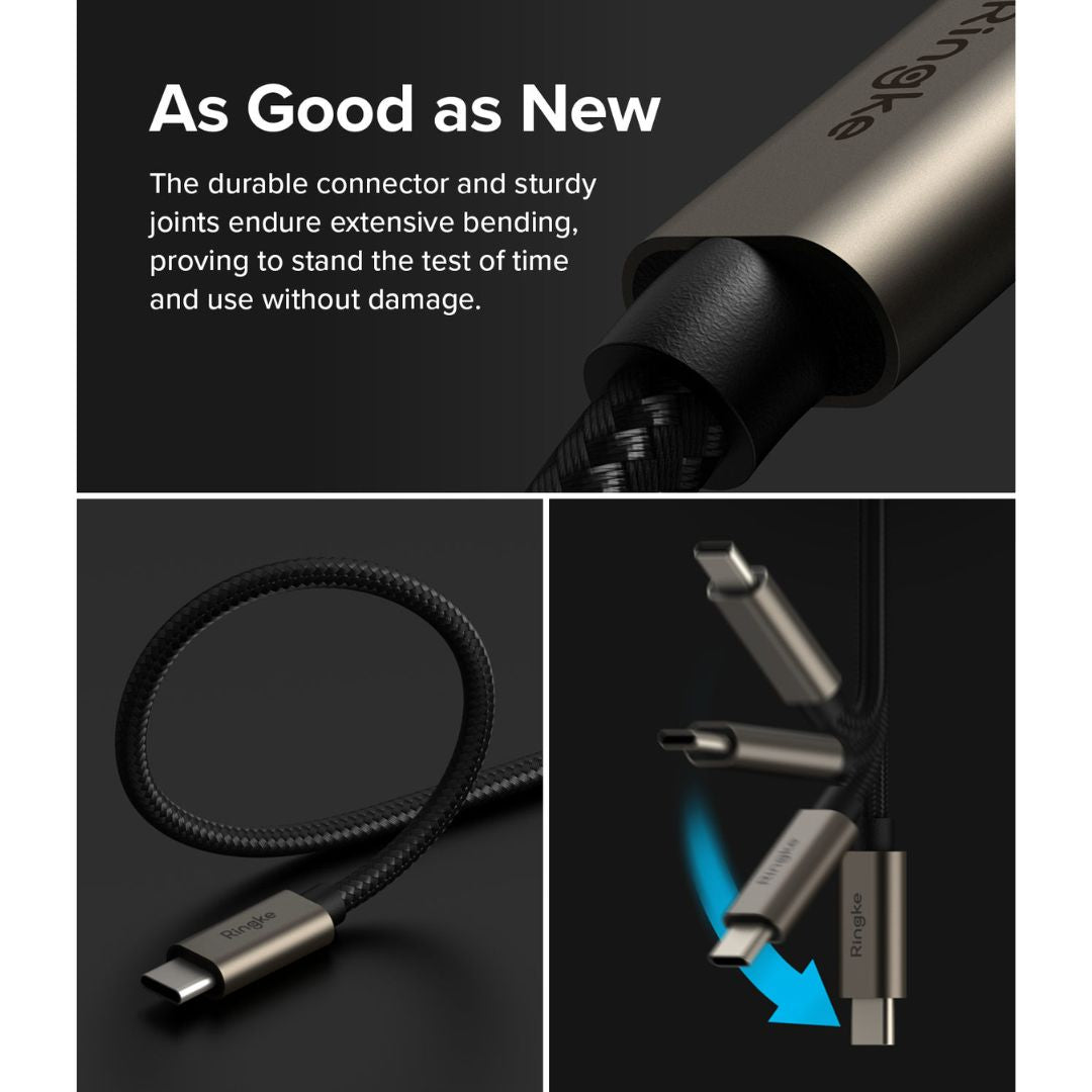 USB Type-C Angled Connector Cable for Laptop & Gaming Setup