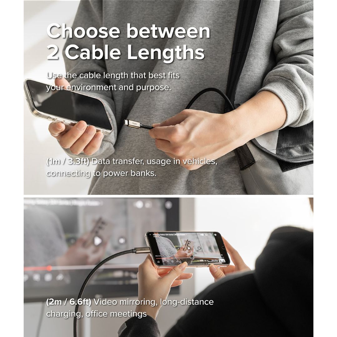 Tangle-Free Braided Nylon USB-C Cable – Ringke Durable Design