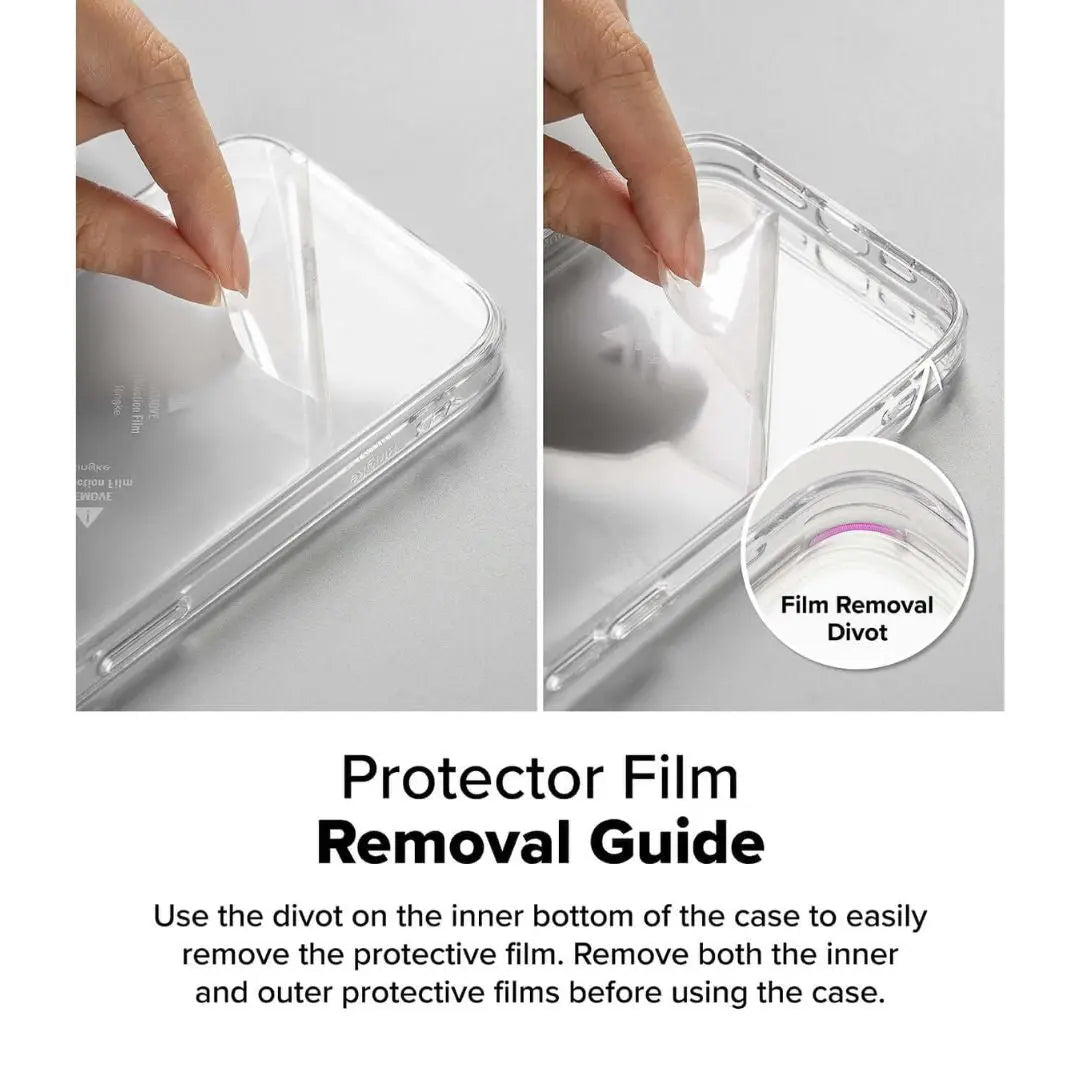 Galaxy S25 Plus Fusion Matte Clear Case by Ringke Film Removal Divot