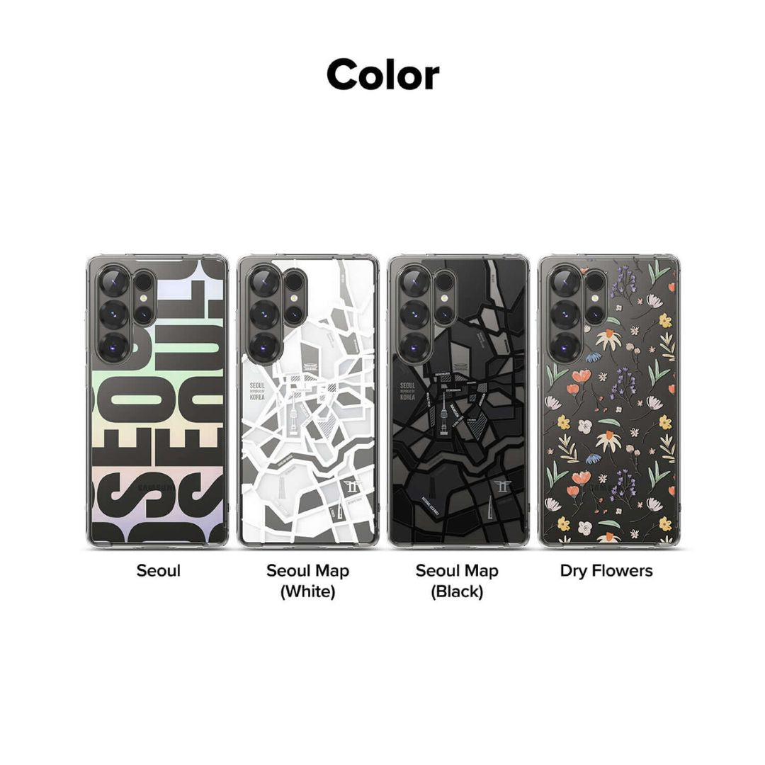 Ringke Fusion Design Case Variants – Available in Dry Flowers, Seoul, Seoul Map (White & Black)