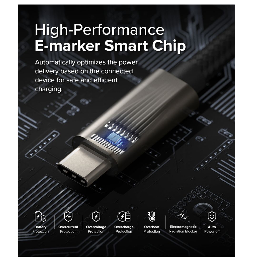 Long USB-C Cable for Power Delivery & Video Streaming