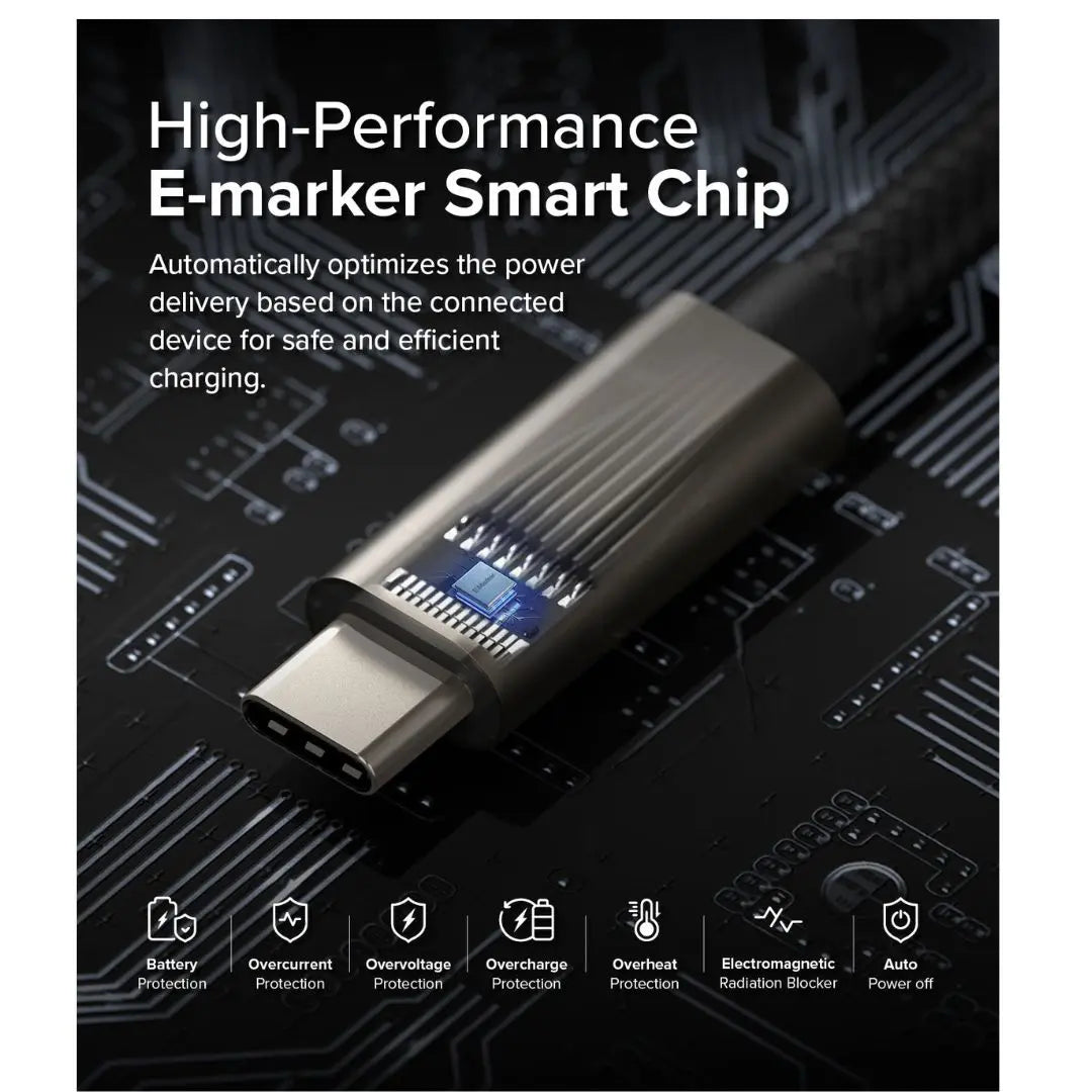 Long USB-C Cable for Power Delivery & Video Streaming