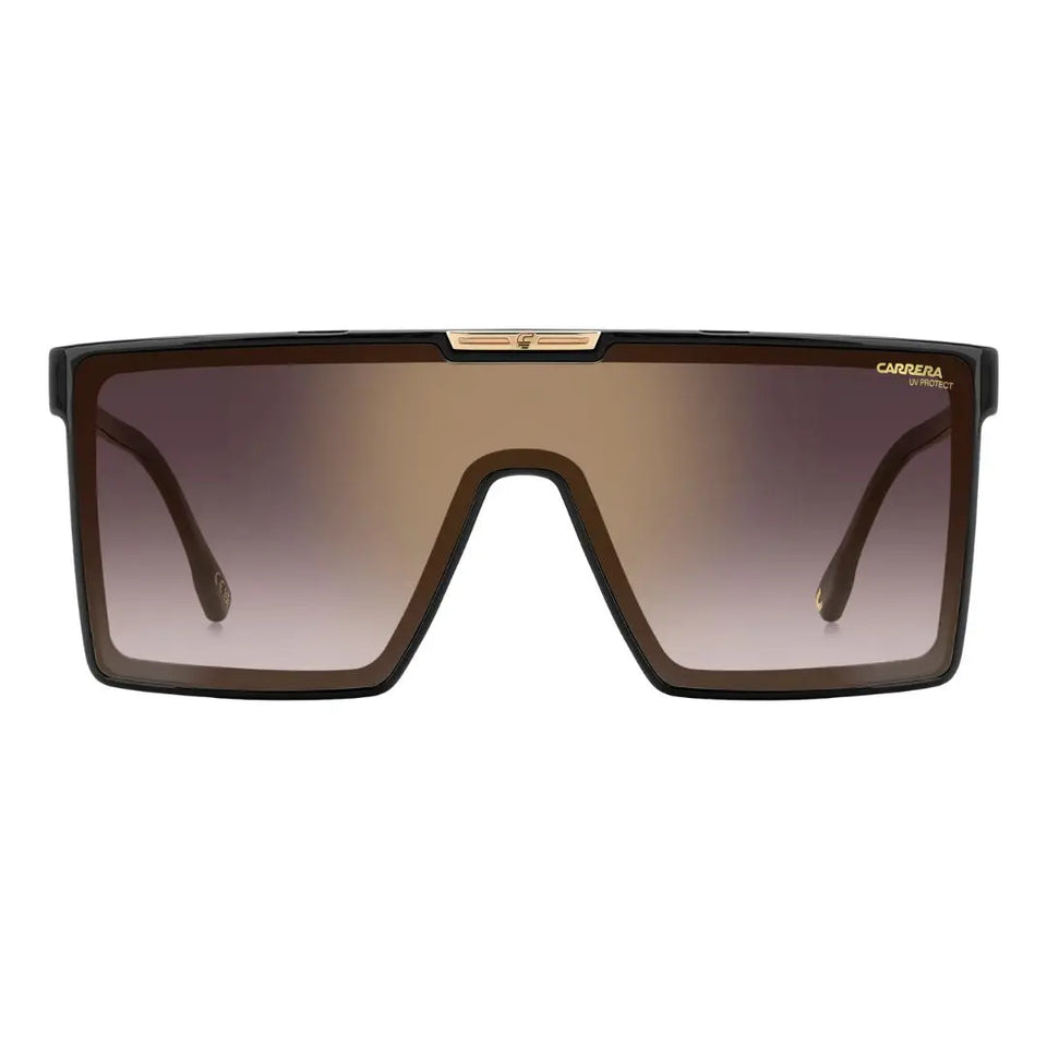 Carrera Victory C 07/S men's shield Sunglasses with a gradient brown lens on a white background