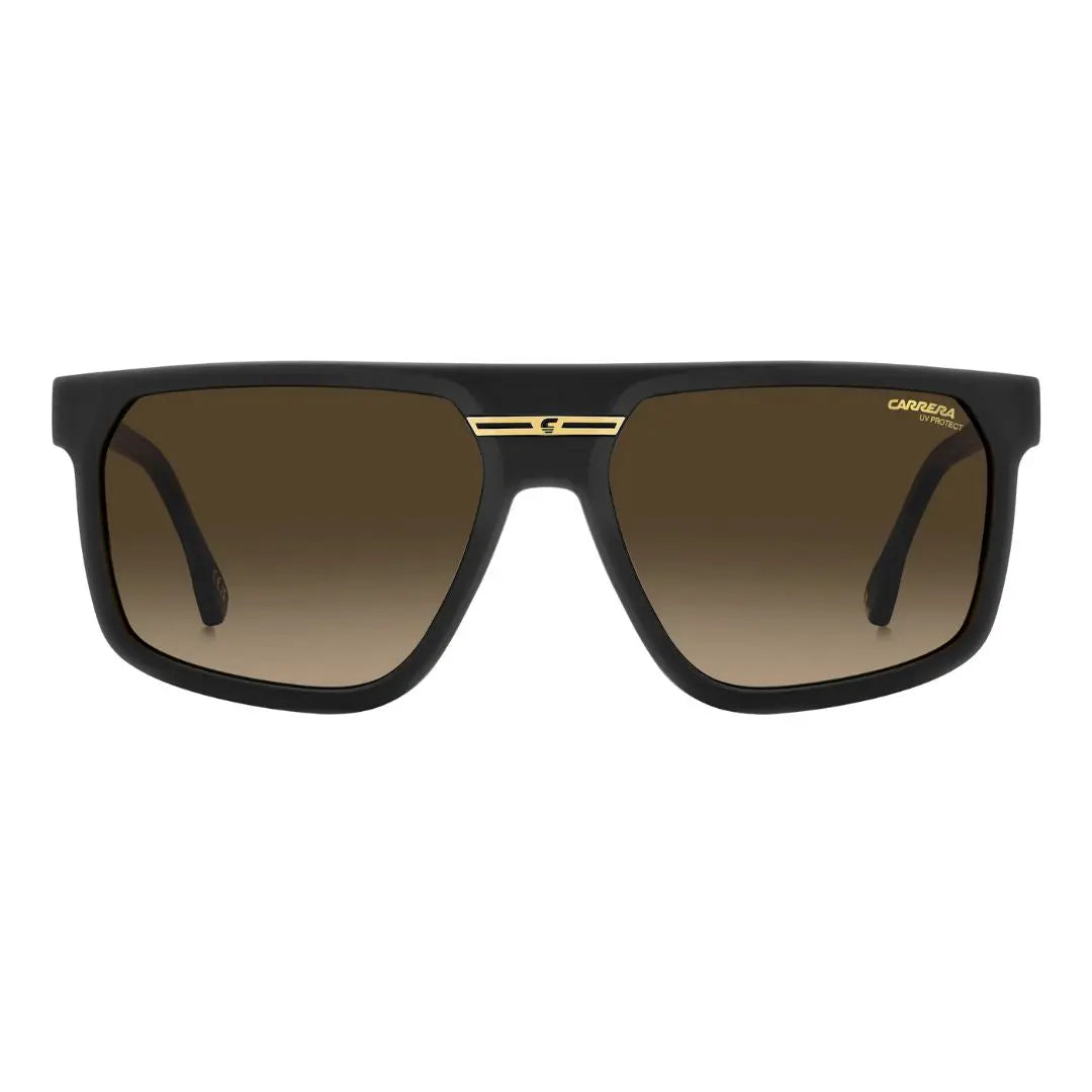 Carrera Victory C 14/S men's Black sunglasses with gold accents on a white background