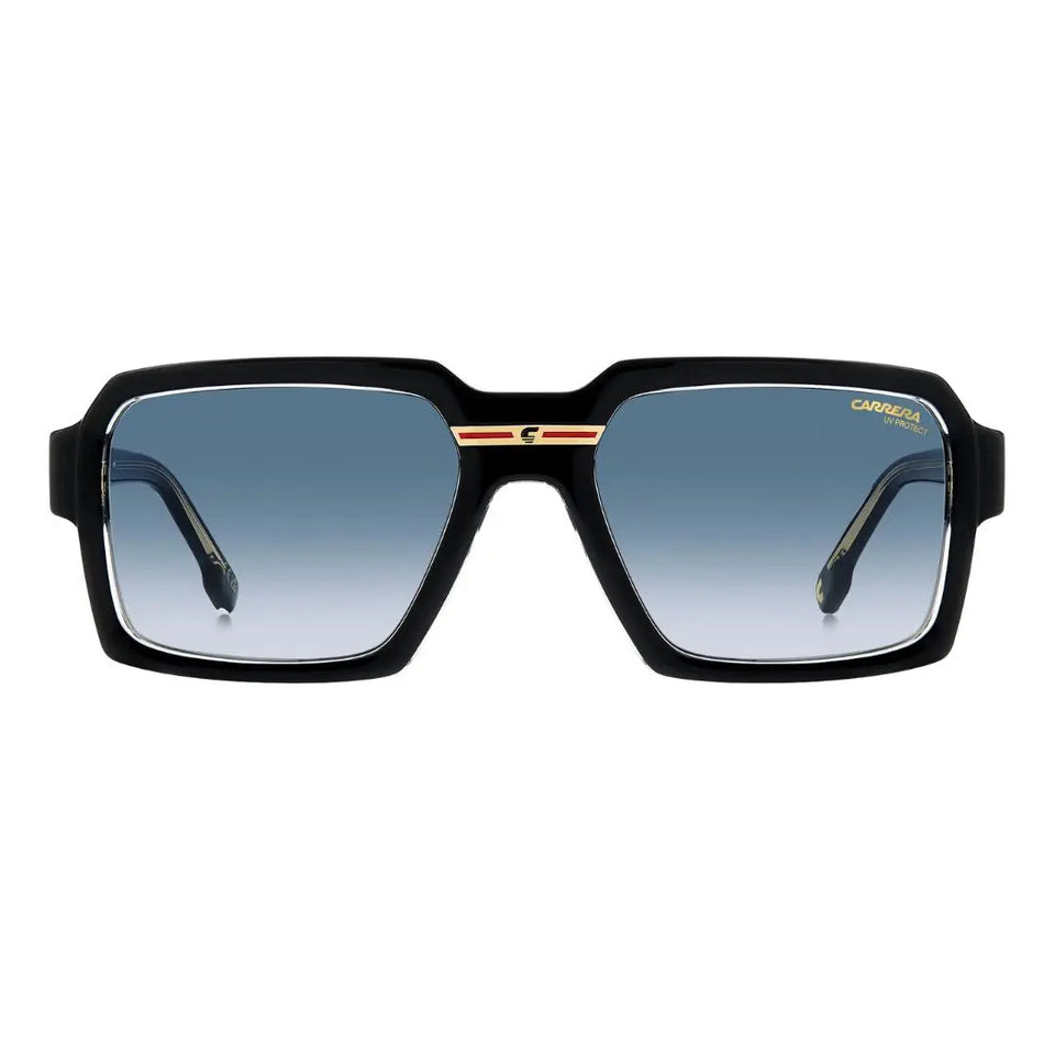 Carrera Victory C 15/S men's rectangular Black sunglasses with gradient lenses on a white background