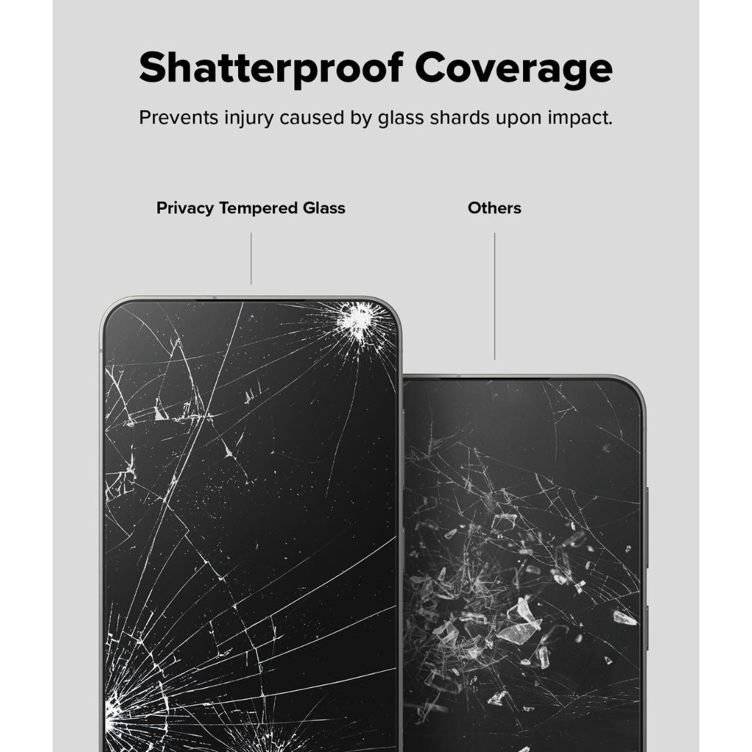 Smudge-resistant coating on Ringke privacy tempered glass for Galaxy S25