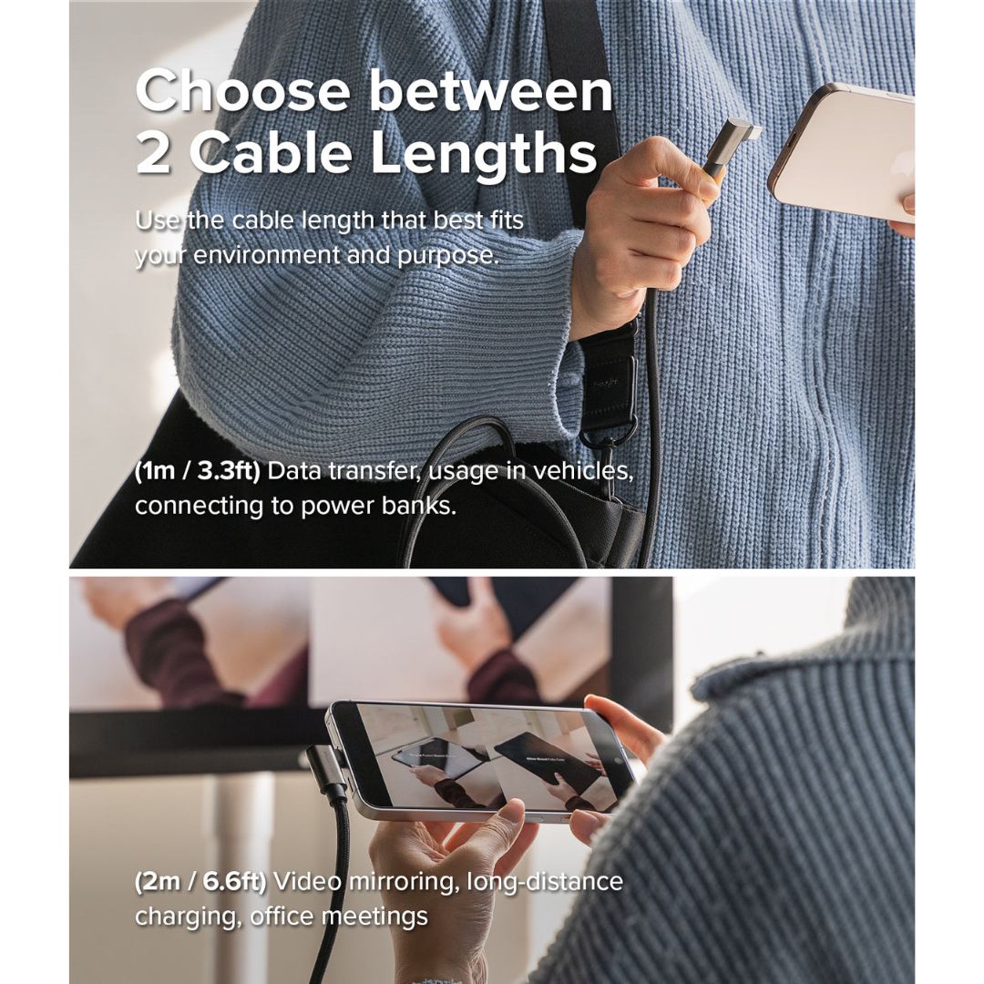 Ringke Angled USB Cable – 4K Video Output and Data Sync