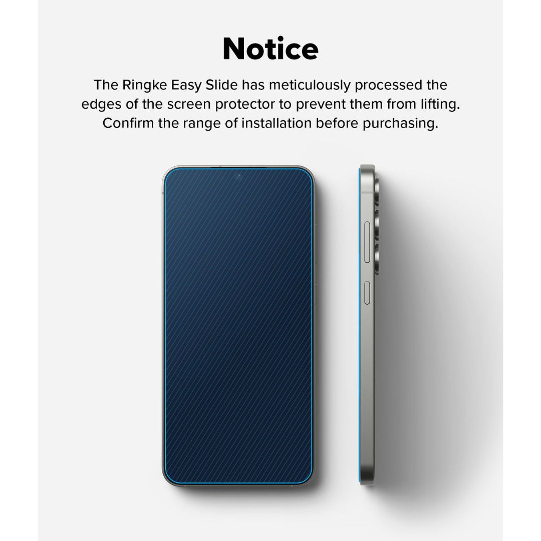 Galaxy S25 privacy screen protector showing compatibility with phone cases