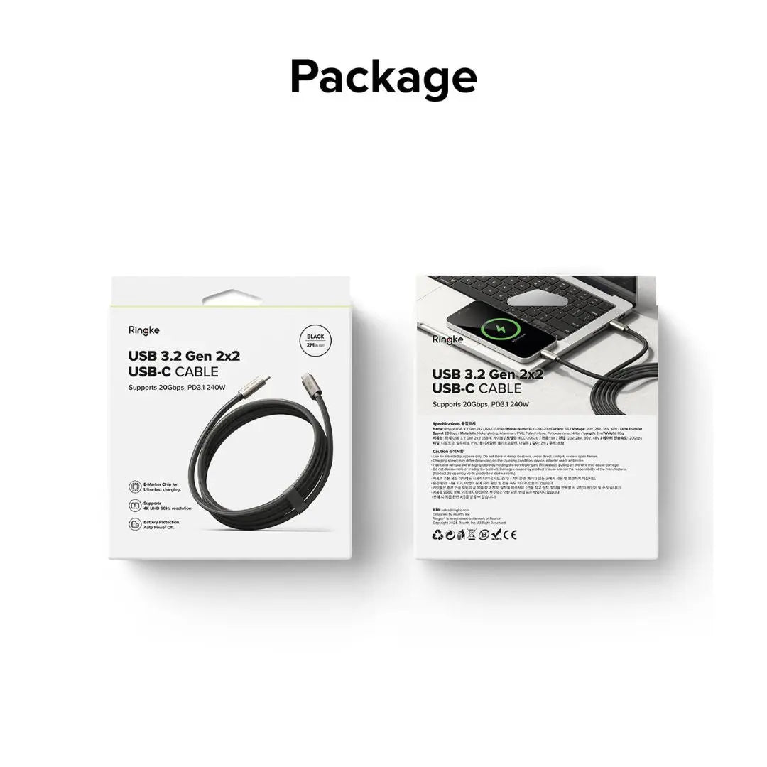 USB 3.2 Gen 2x2 USB-C Cable 2M by Ringke Ringke