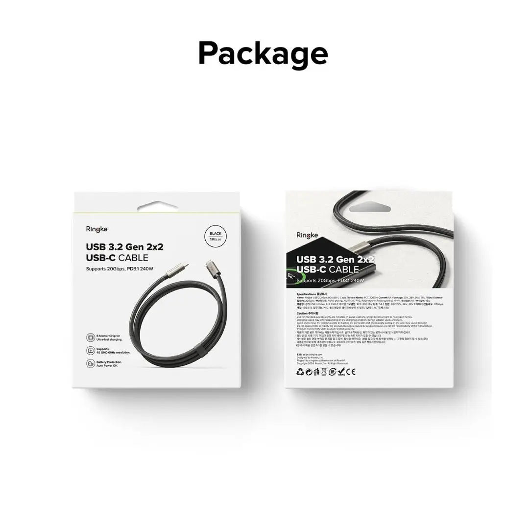 USB 3.2 Gen 2x2 USB-C Cable 1M by Ringke Ringke