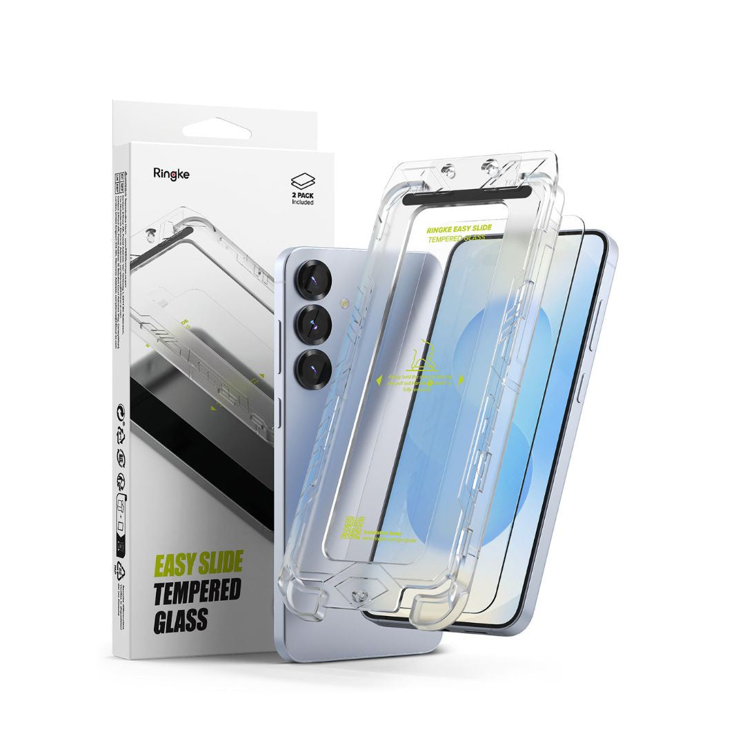 Ringke Easy Slide Tempered Glass Screen Protector – 2 Pack for Samsung Galaxy S25