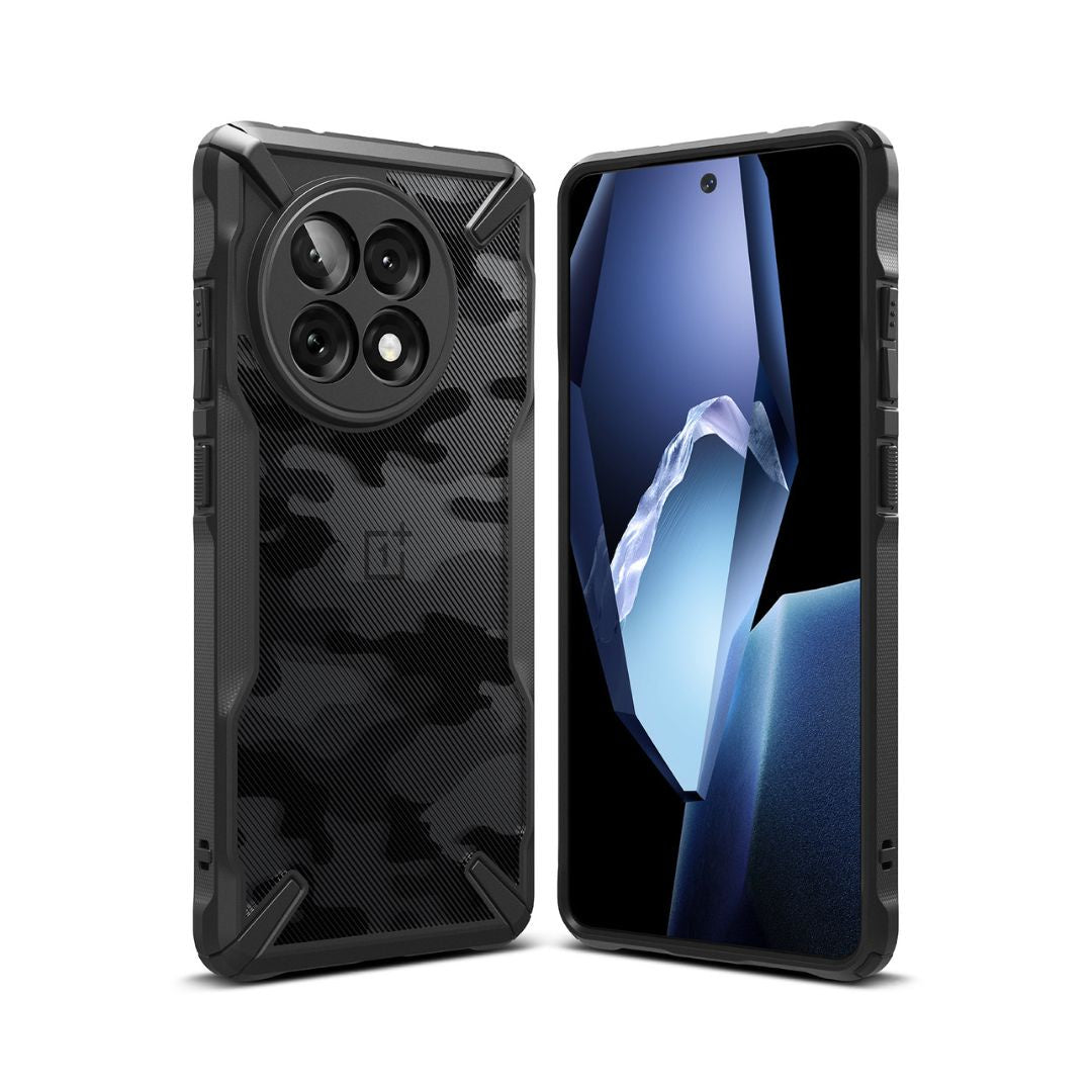 Ringke Fusion X Camo Case for OnePlus 13R – Rugged Camouflage Back Cover