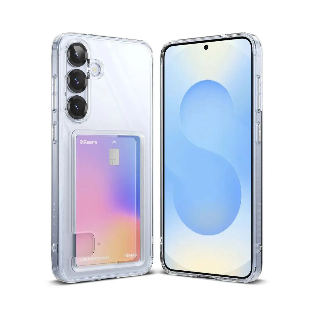 Ringke Fusion Card Clear Case for Samsung Galaxy S25 Plus – Transparent case with built-in card holder