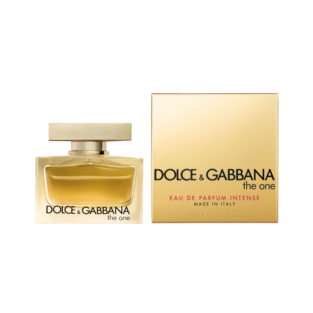 Dolce & Gabbana The One Eau de Parfum Intense 30ml – Women perfume bottle and packaging on a white background