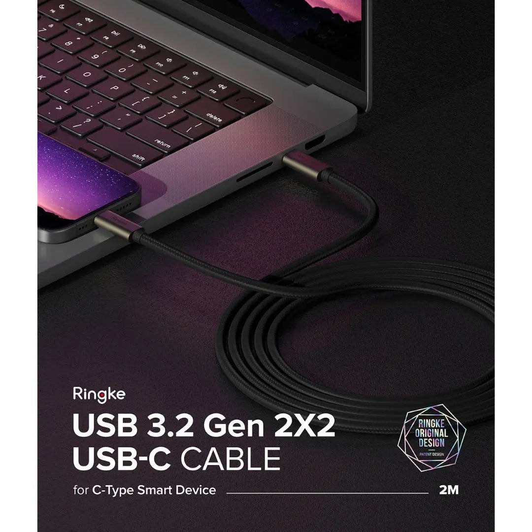 Ringke 2M USB Cable for Laptops, Tablets, and Phones – Power + Data