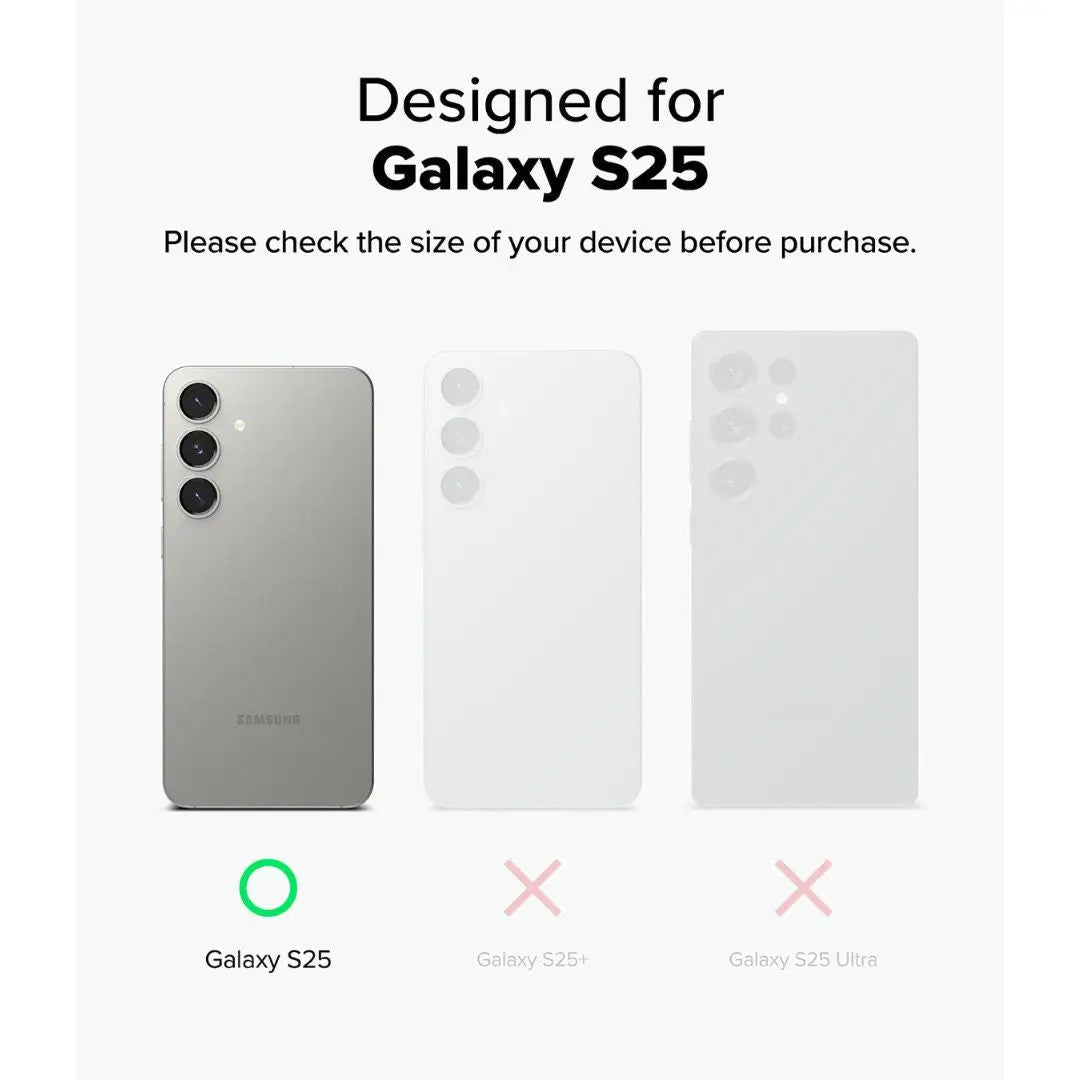 Galaxy S25 individual camera lens protectors with aluminum frames for S25 Only