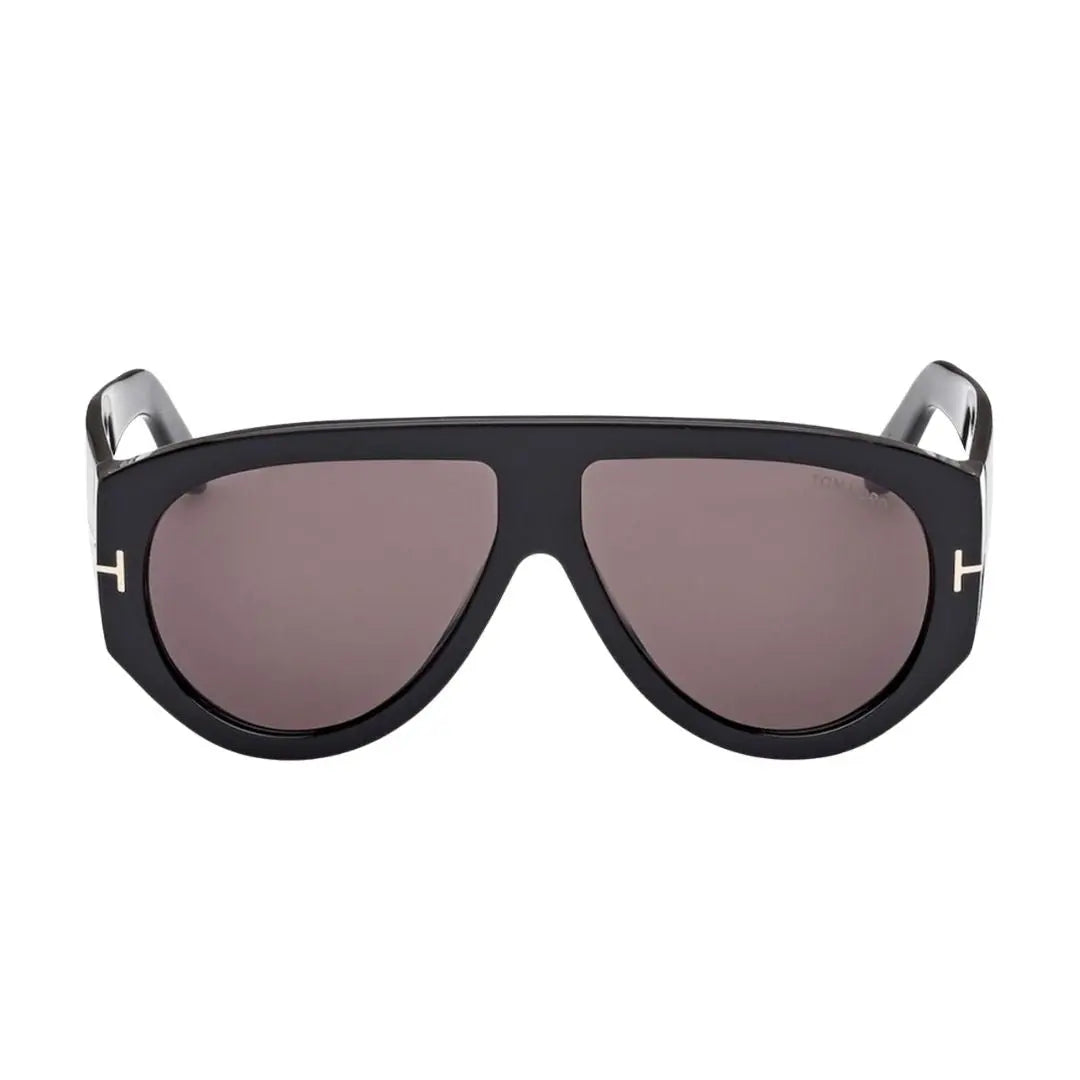 Tom Ford FT1044 Bronson Black sunglasses with a white background