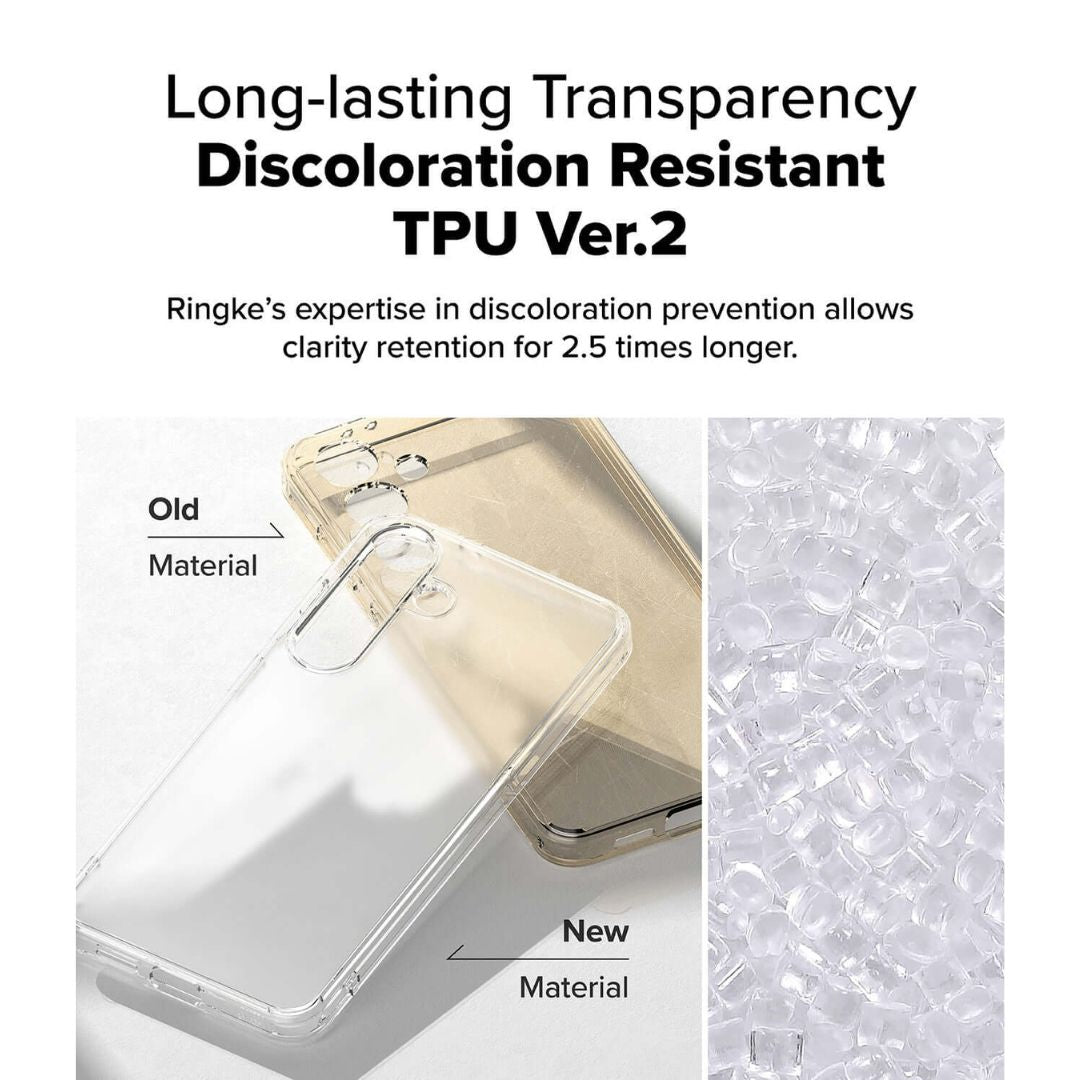 Ringke Fusion Matte Clear Case for Galaxy S25 Plus – Supports wireless charging & Samsung Pay