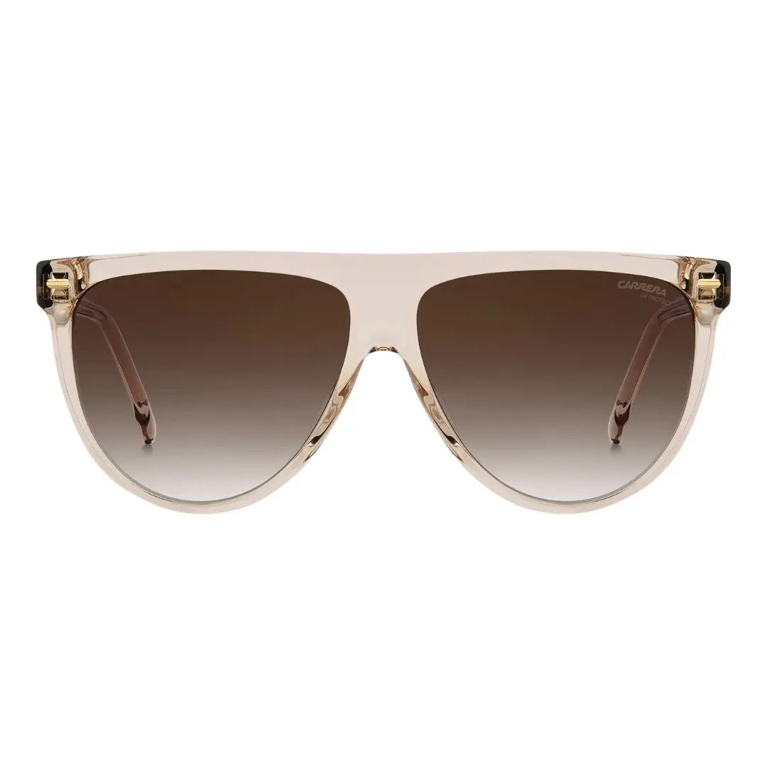 Carrera 3055/S women's Sunglasses with a beige frame and gradient lenses on a white background