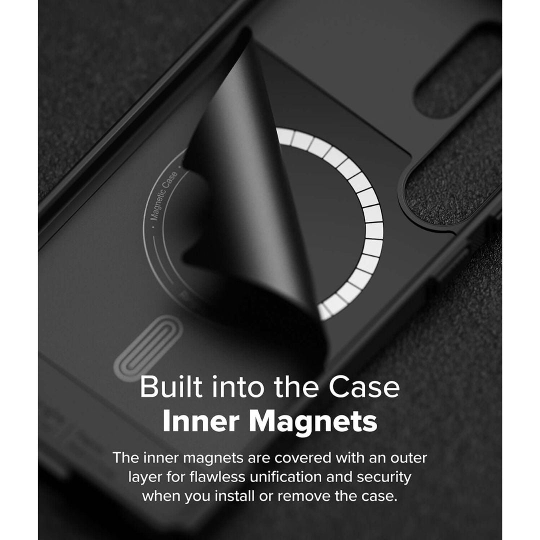 Galaxy S25 Ultra Rugged Gear Magnetic Black Case by Ringke