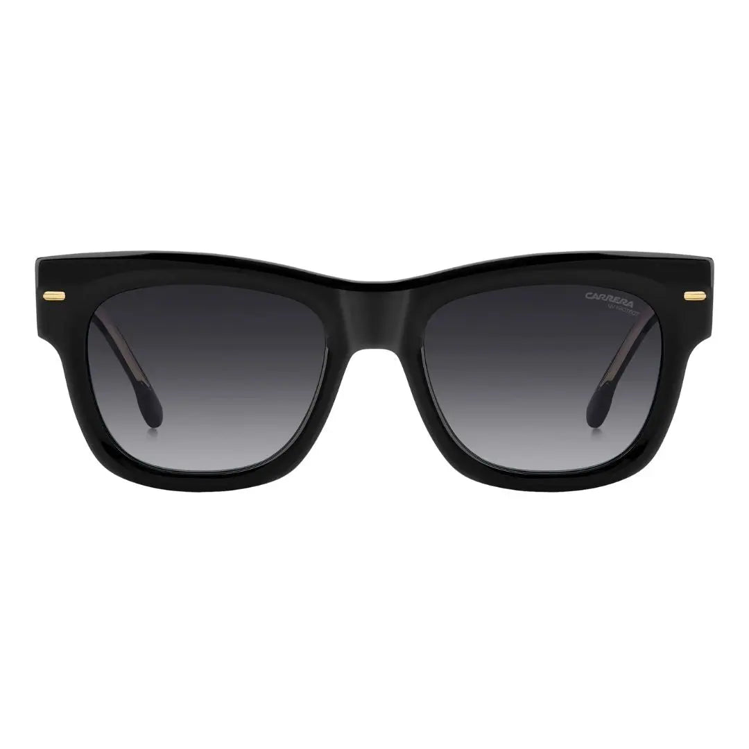 Carrera 3066/S women's Black sunglasses with gradient lenses on a white background
