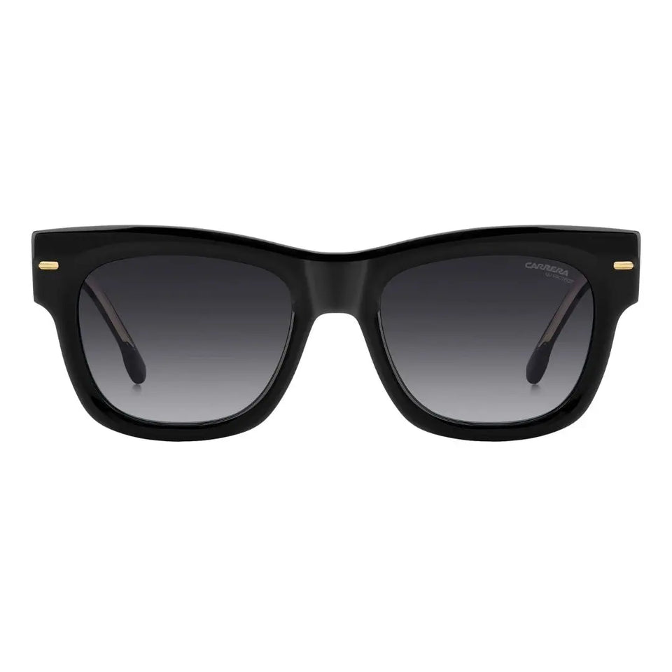 Carrera 3066/S women's Black sunglasses with gradient lenses on a white background