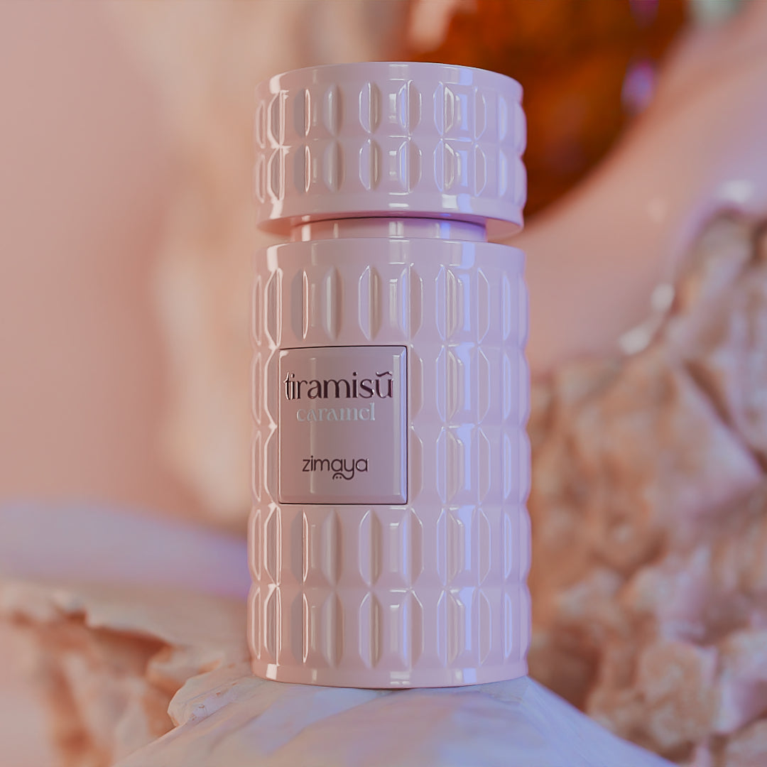 Zimaya Tiramisu Caramel EDP 100ml - caramel-inspired presentation