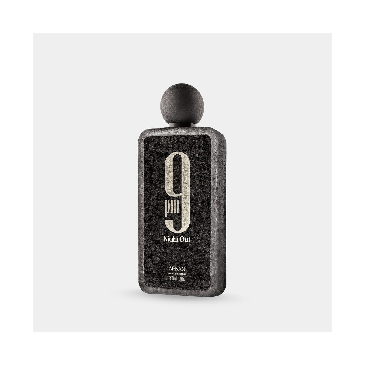 Afnan 9PM Night Out Extrait de Parfum 100ml - angled bottle view