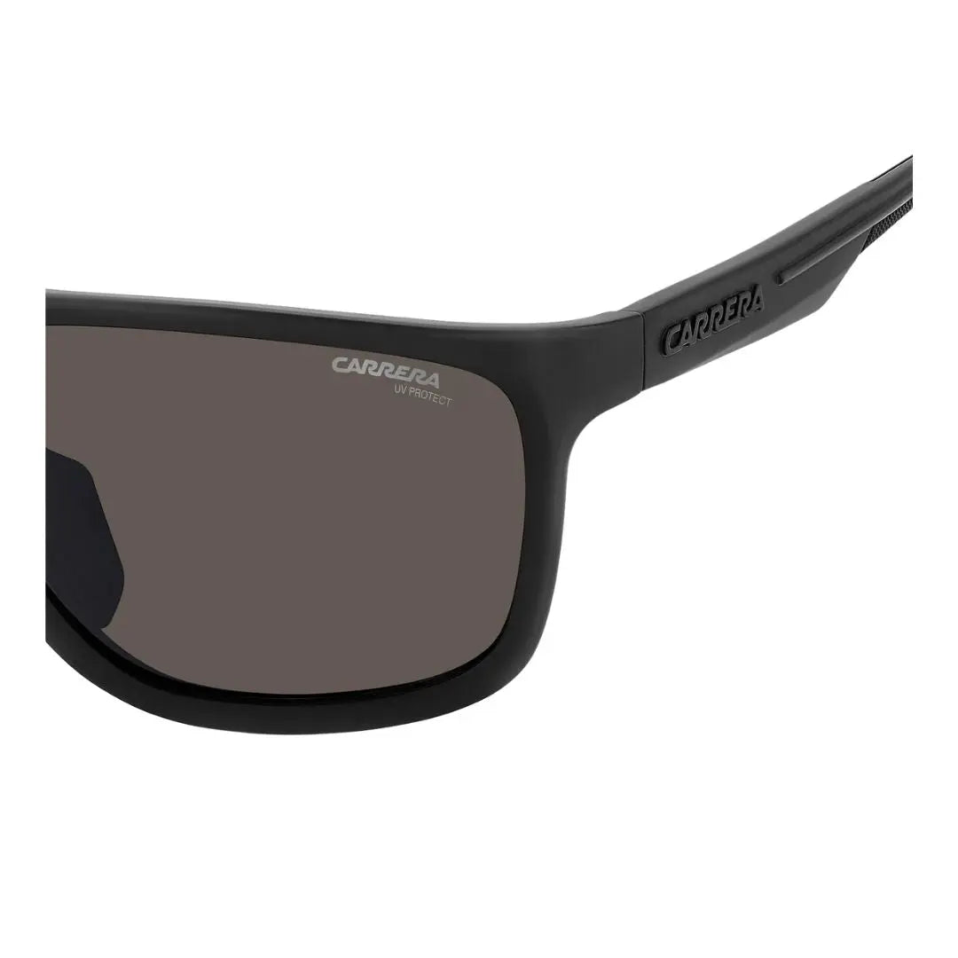 Carrera C Sport 08/S men's Black Carrera sunglasses with dark lenses on a white background
