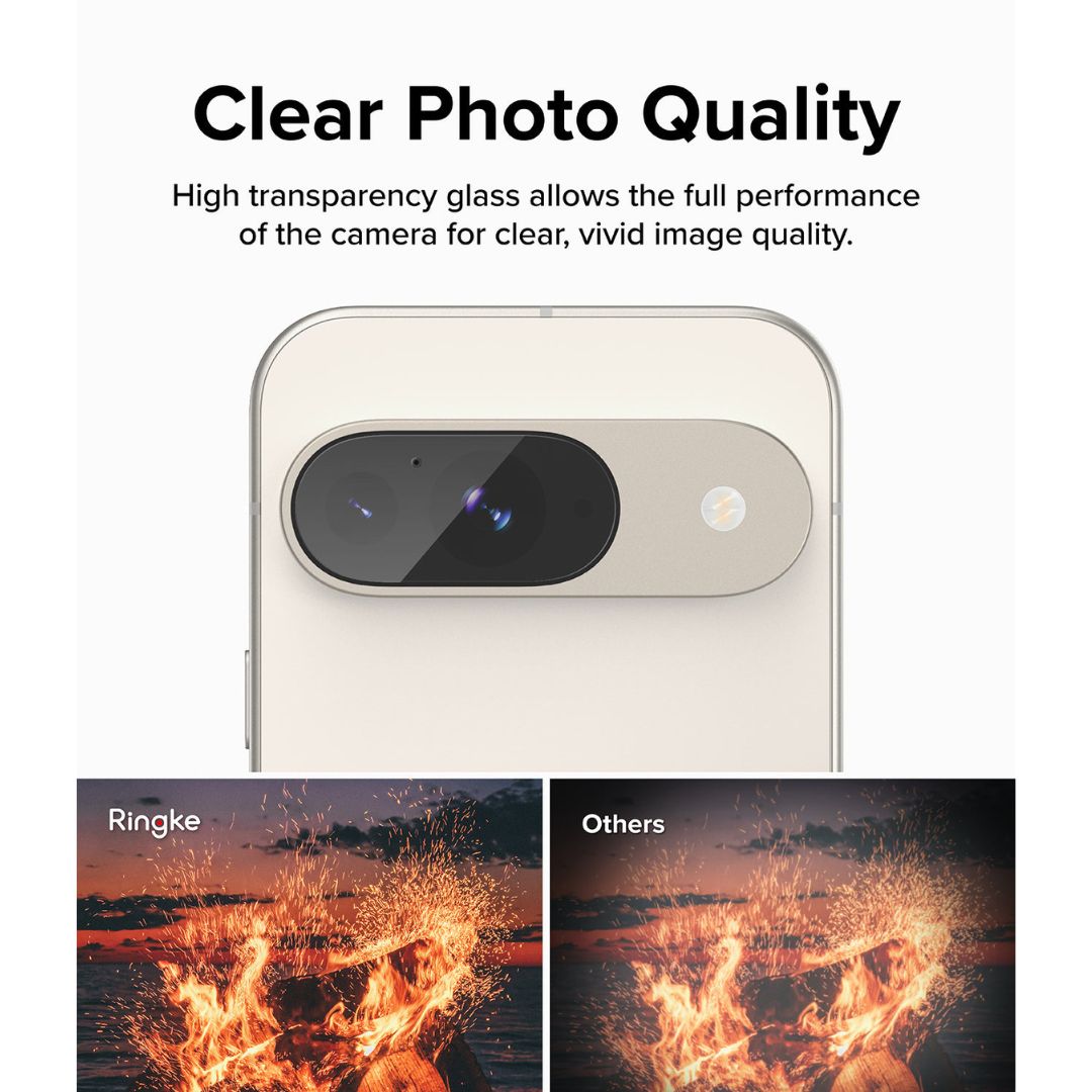Ringke Lens Protector for Pixel 9 – HD Clarity Tempered Glass Set