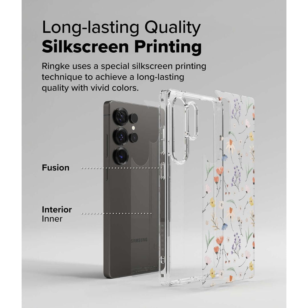 Galaxy S25 Ultra Fusion Design Dry Flowers Case by Ringke