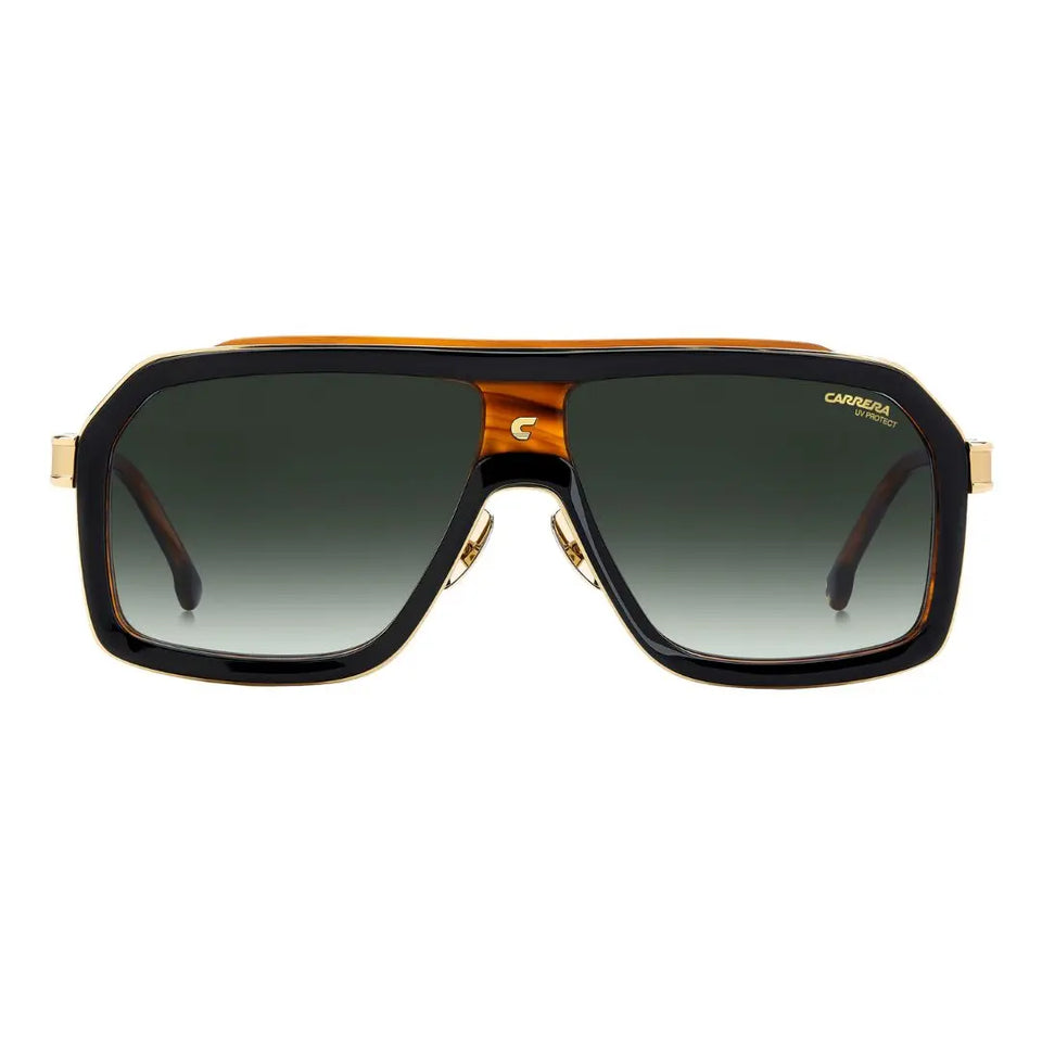 Carrera CA 1053/S/TI men's Sunglasses with black frame and gold accents on a white background