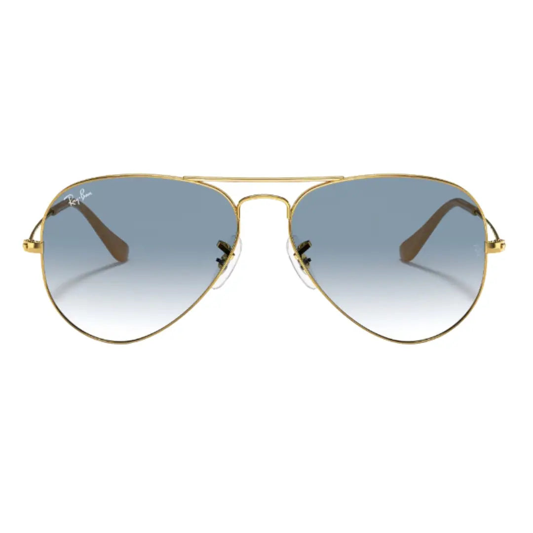 Ray-Ban RB3025 001/3F 62-14 Aviator Gradient sunglasses Front Close Up View