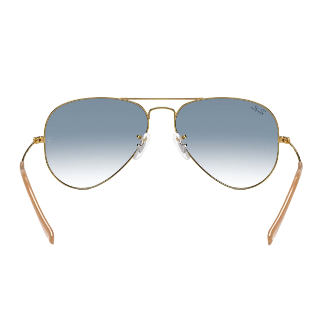 Ray-Ban RB3025 001/3F 62-14 Aviator Gradient sunglasses Back Side View