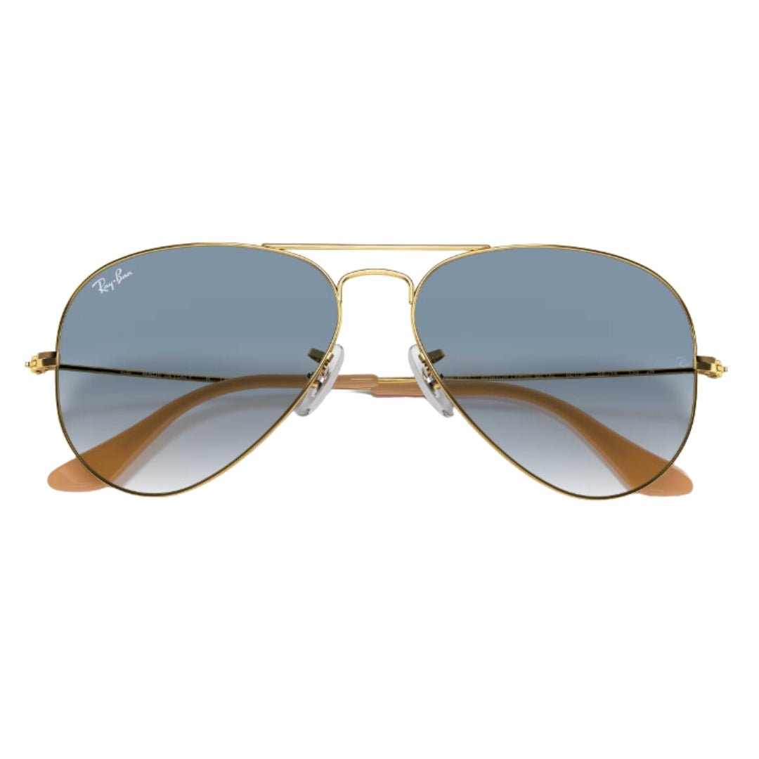 Ray-Ban RB3025 001/3F 62-14 Aviator Gradient sunglasses Full Front View