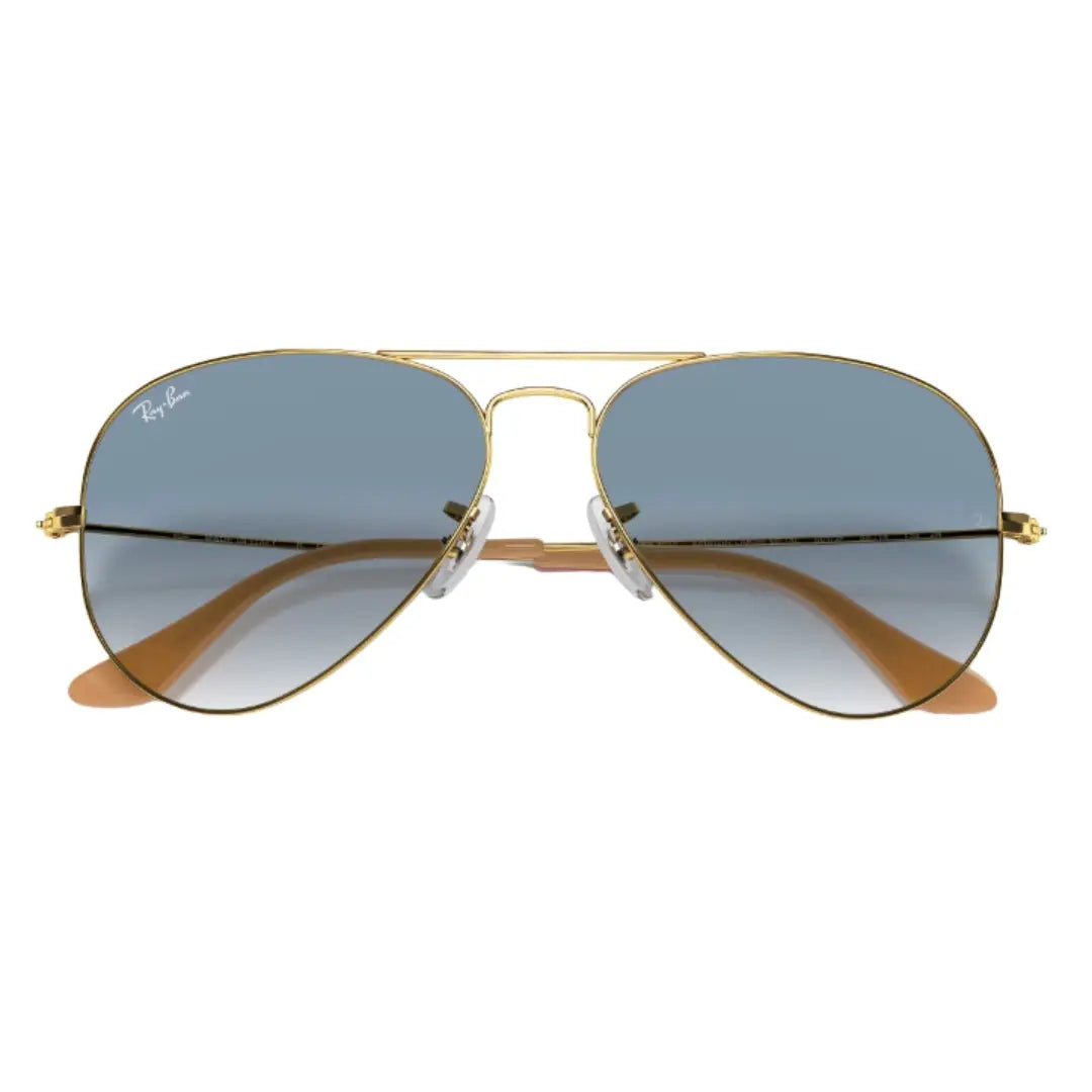 Ray-Ban RB3025 001/3F 62-14 Aviator Gradient sunglasses Full Front View
